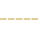 A gold-colored horizontal bar with small rectangular segments on a transparent background.