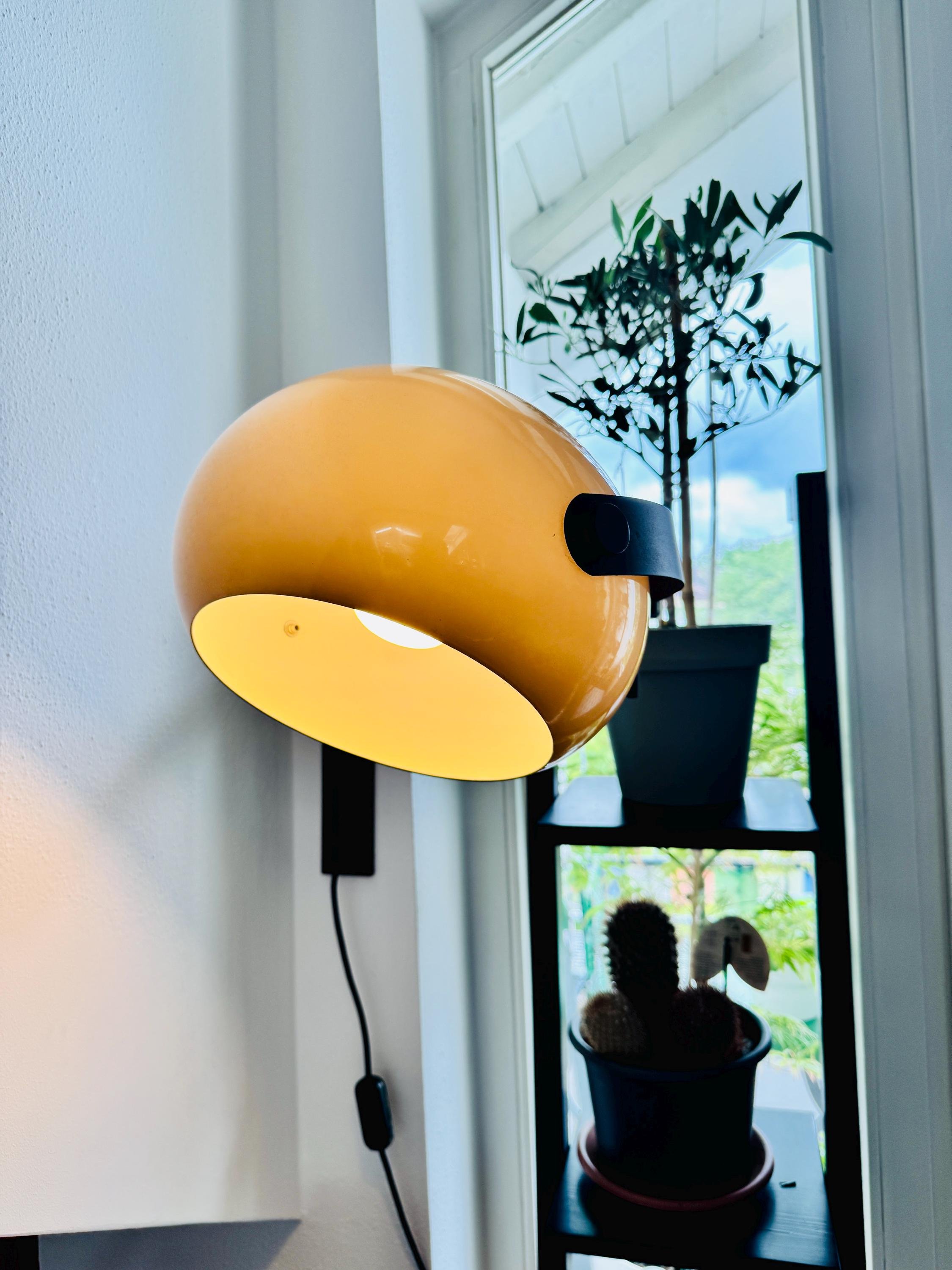 Vintage Dijkstra Wall Lamp – Mid Century Modern 1970s Adjustable Space Age Design Light