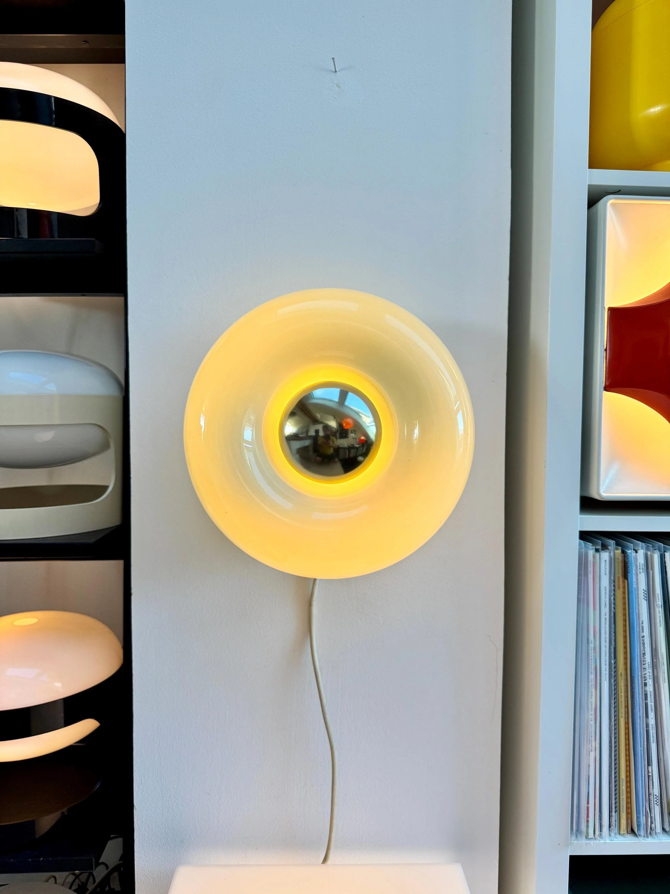 Vintage Doria Wall Lamp – Mid-Century Modern Lighting Sconce, Retro Wall Fixture, Brass & Glass Accent Designer Wall Light