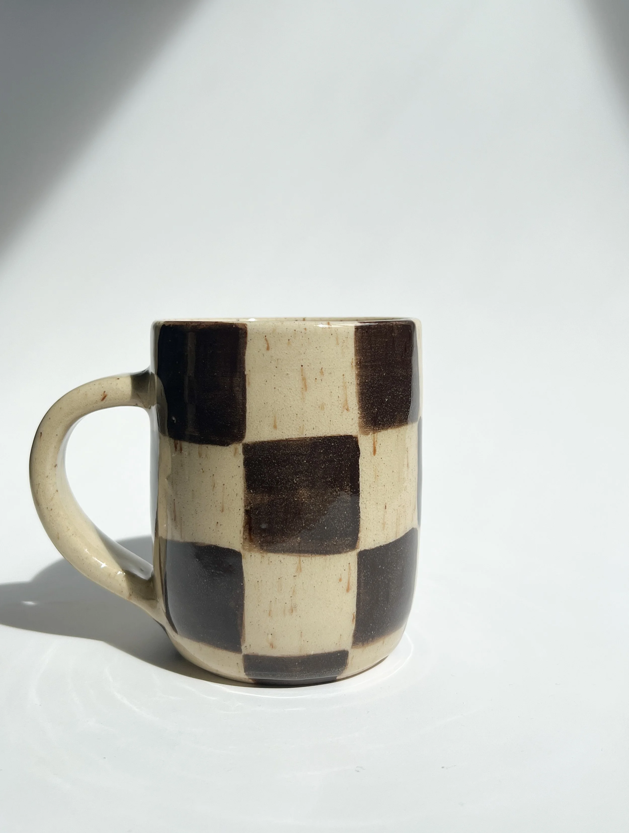 Checkered Ceramic Mug