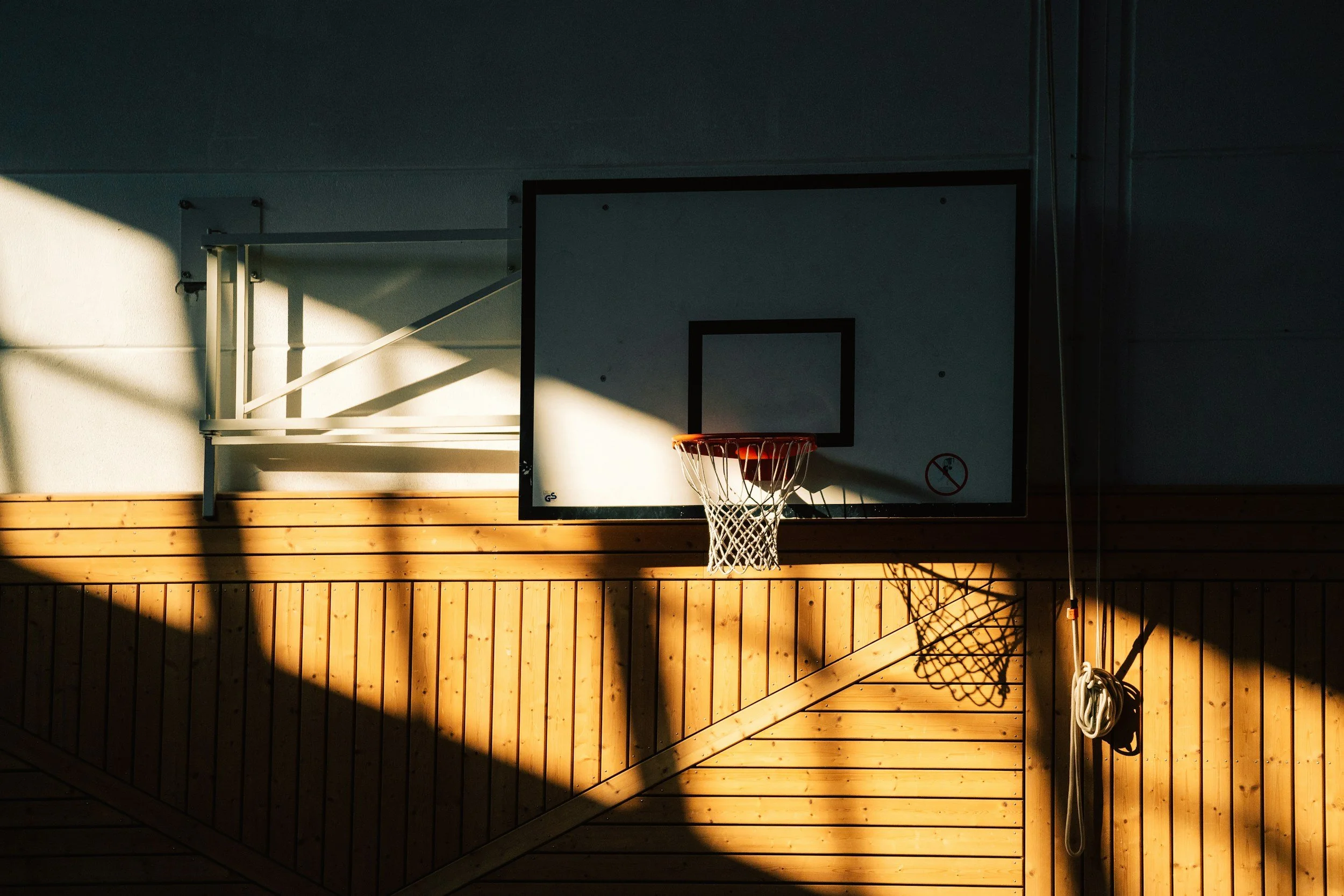 Empty competition venue representing the internal layer of athletic performance