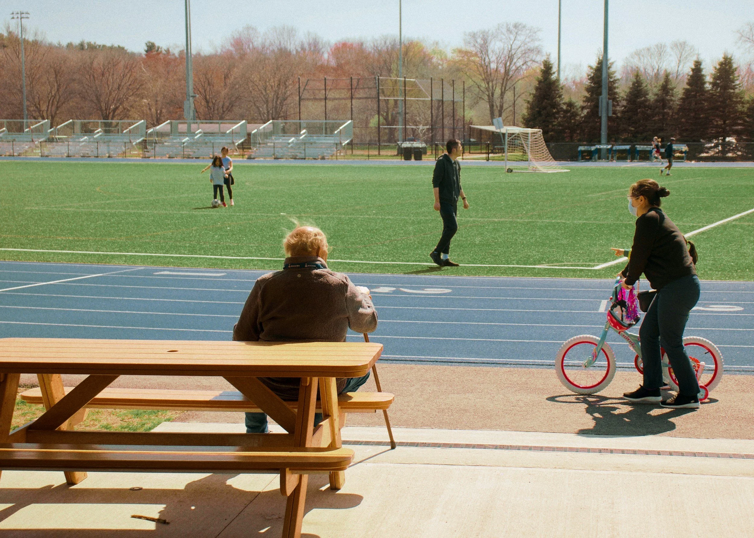 Parents watching from the stands during youth competition