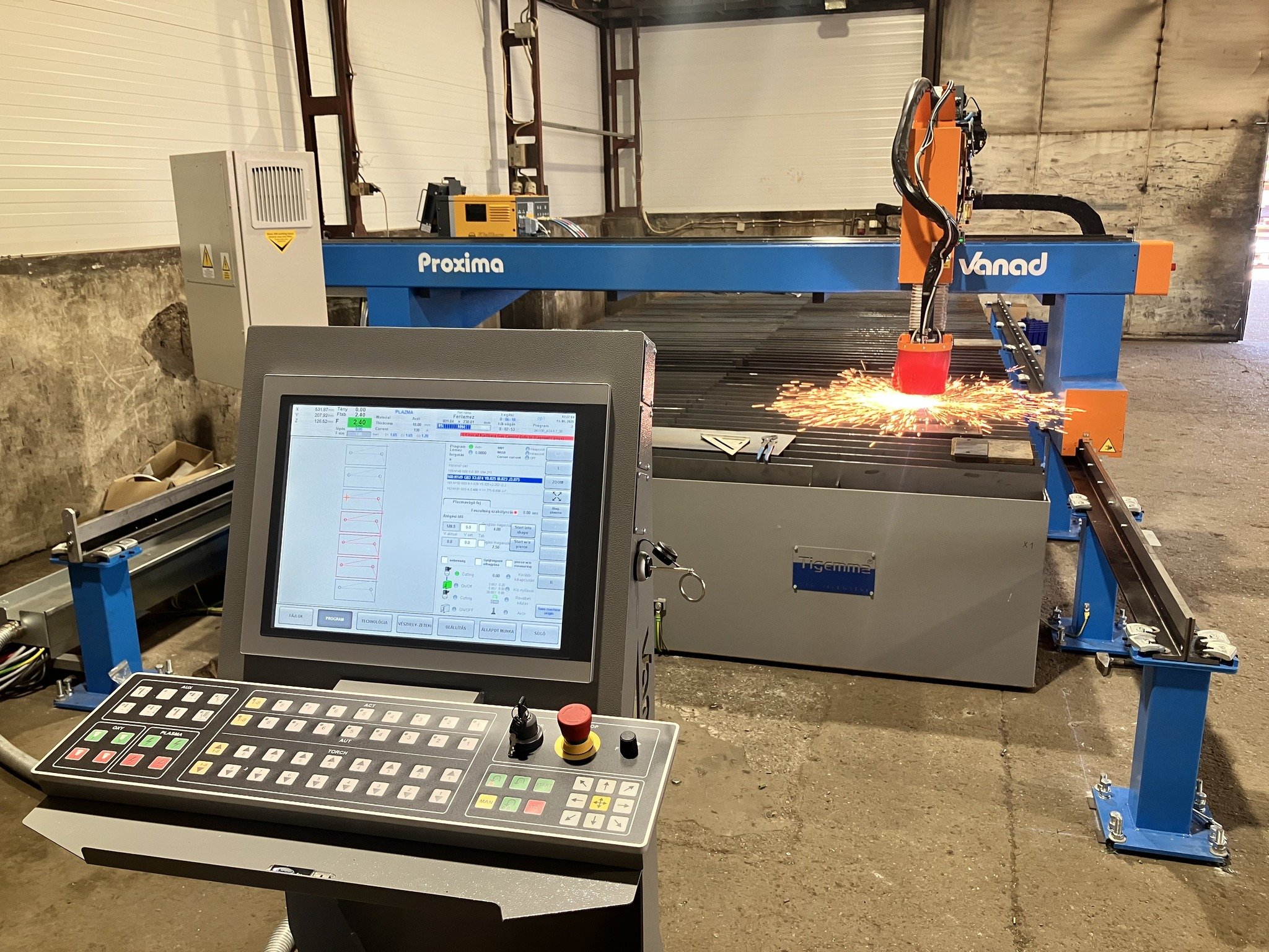 Újonnan beüzemelt Vanad plazma