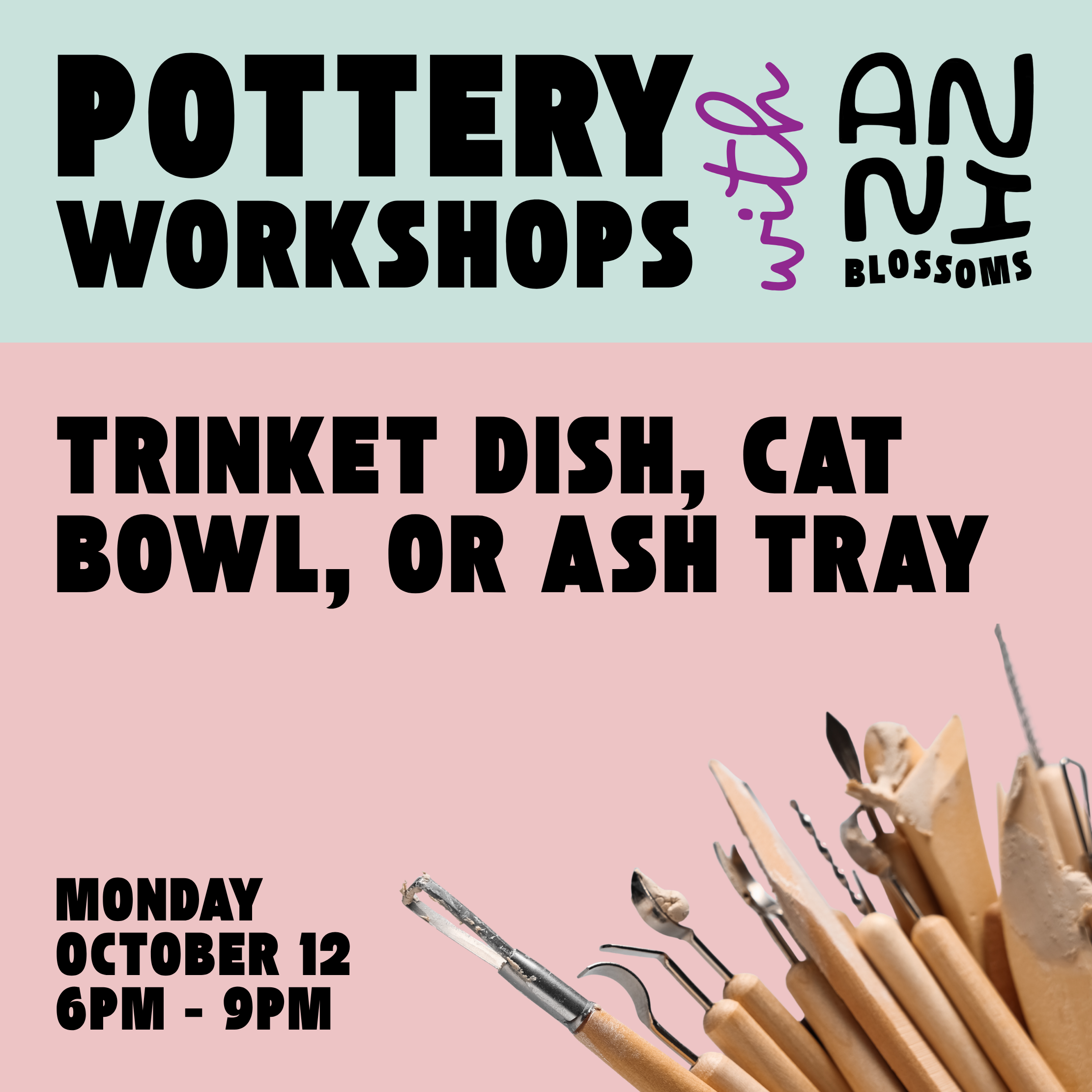 Pottery Workshop: Trinket Dish, Cat Bowl, or Ash Tray