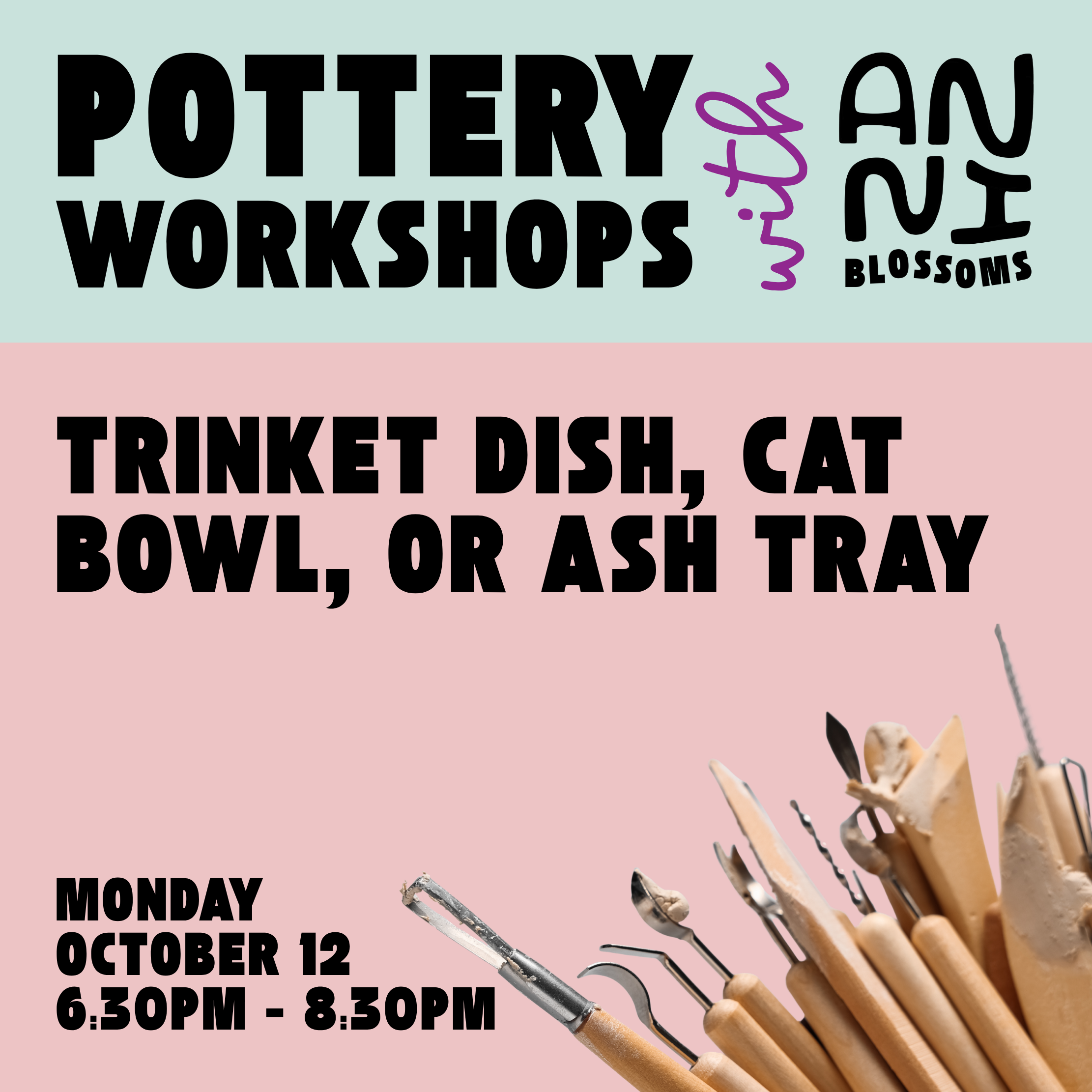 Pottery Workshop: Trinket Dish, Cat Bowl, or Ash Tray