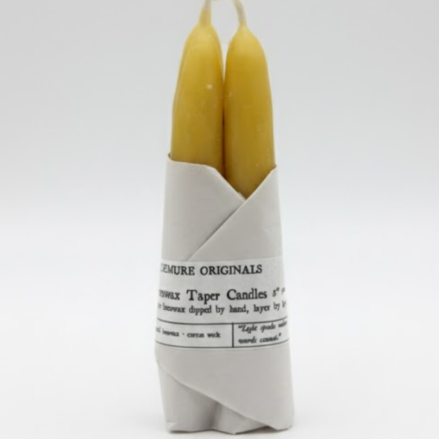 ORA Hand-Dipped Beeswax Taper Pair