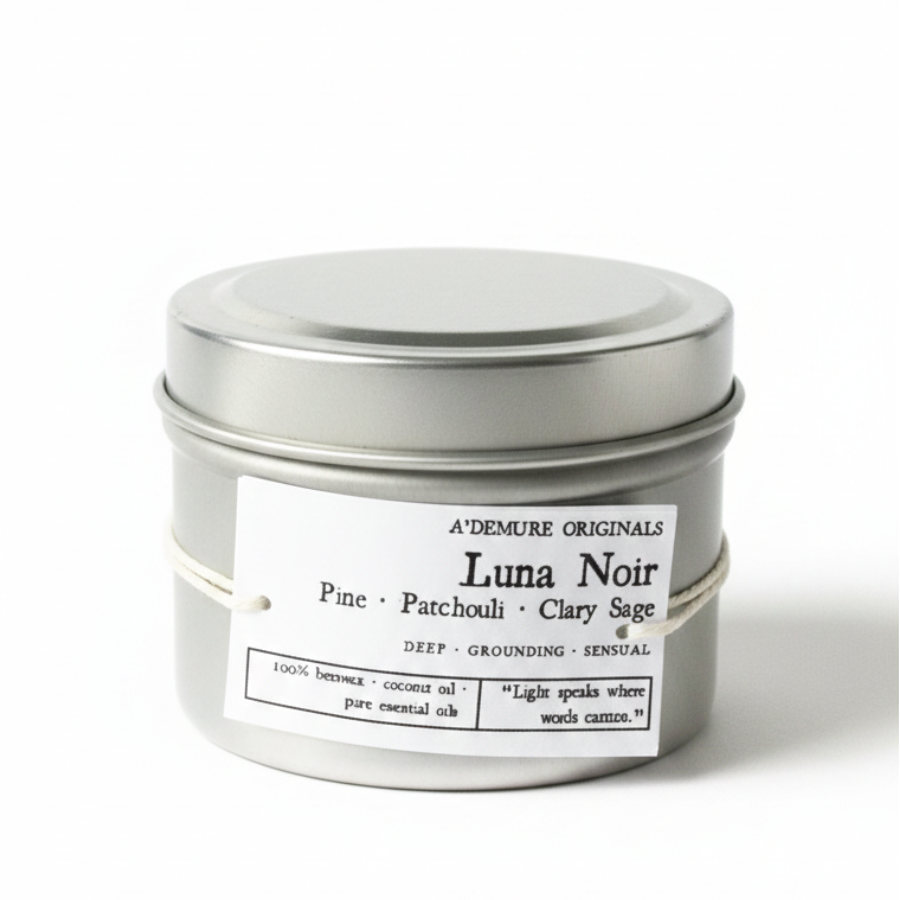 LUMA NOIR Sensual Earth Beeswax Candle (2 oz)