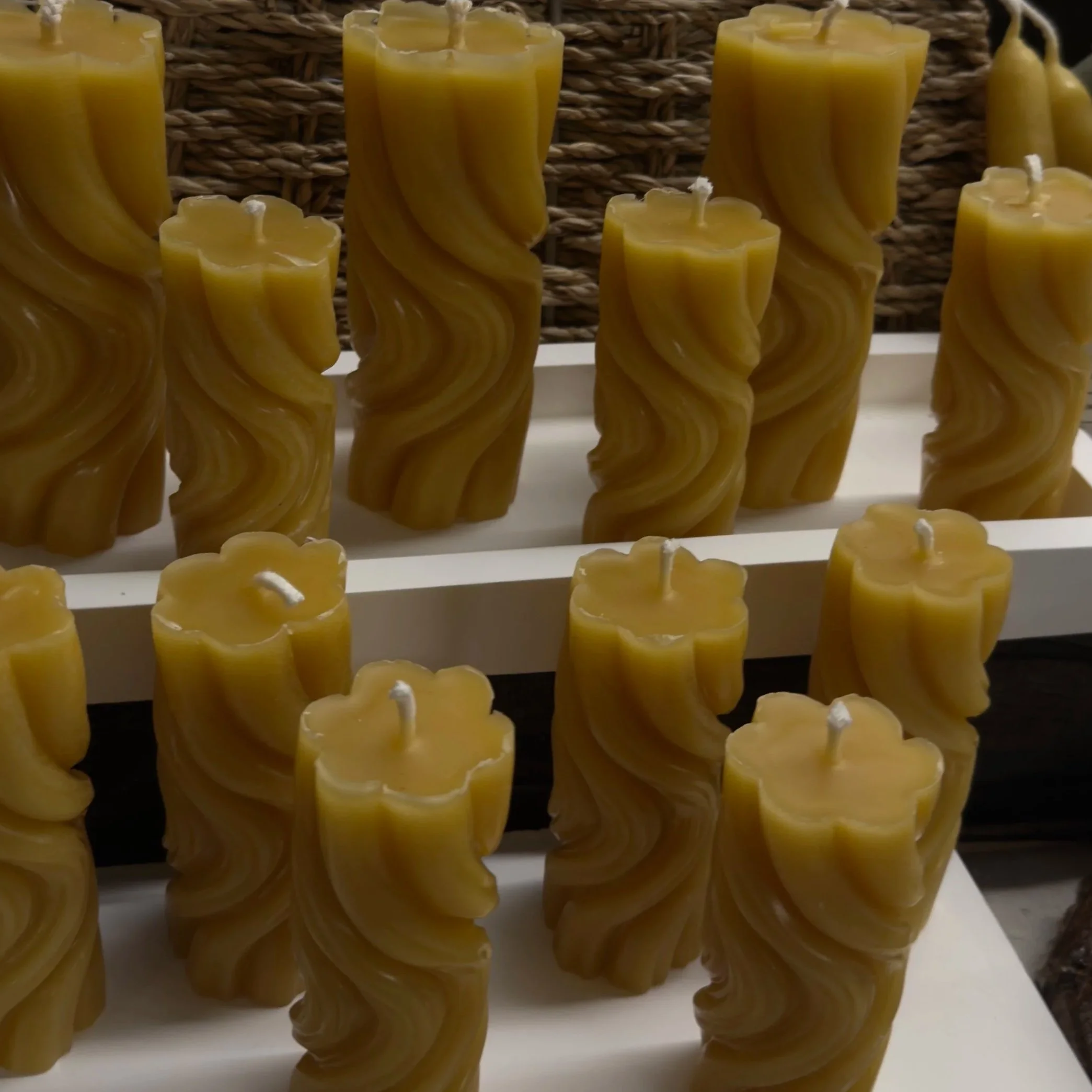 beeswax taper candles A'demure Originals