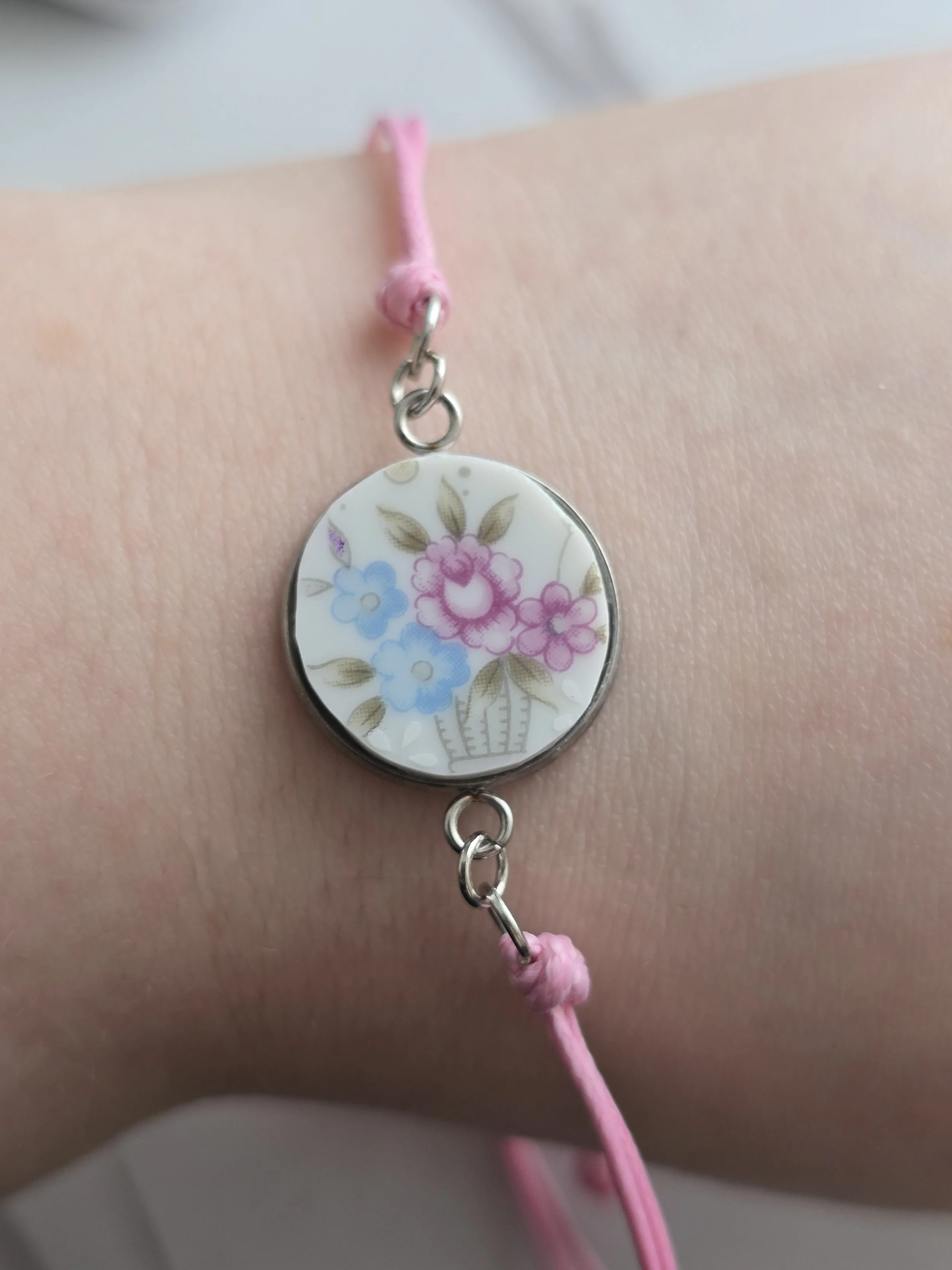 Floral Broken Plate bracelet