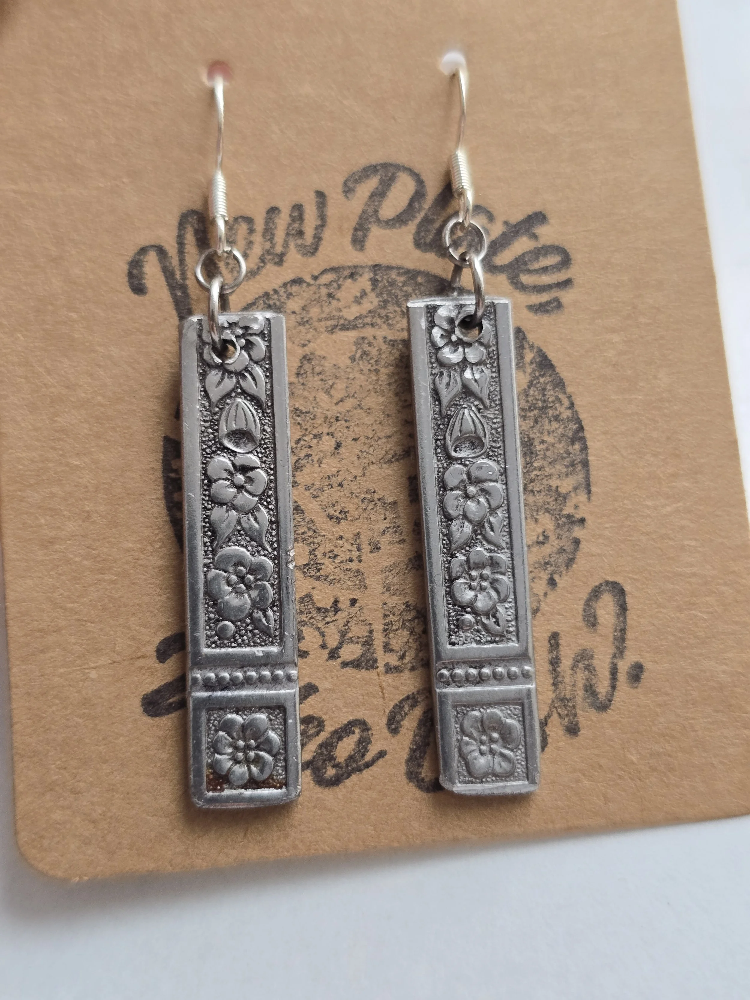 Floral Silverware Earrings