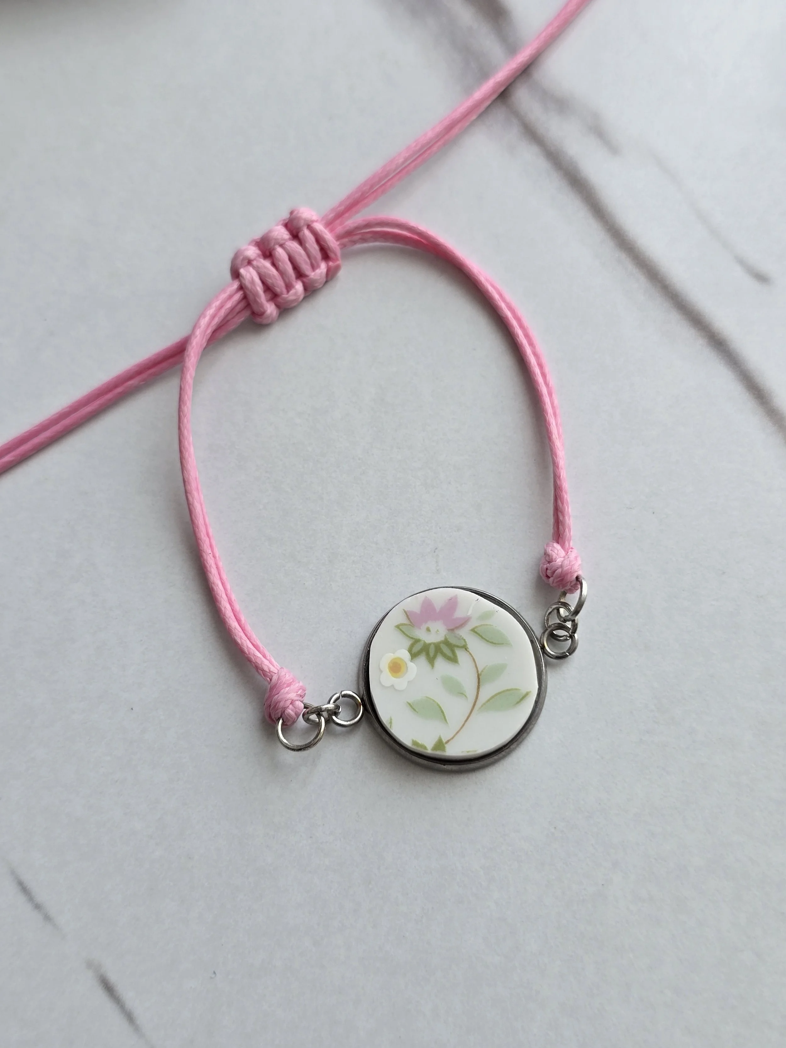 Floral Broken Plate bracelet