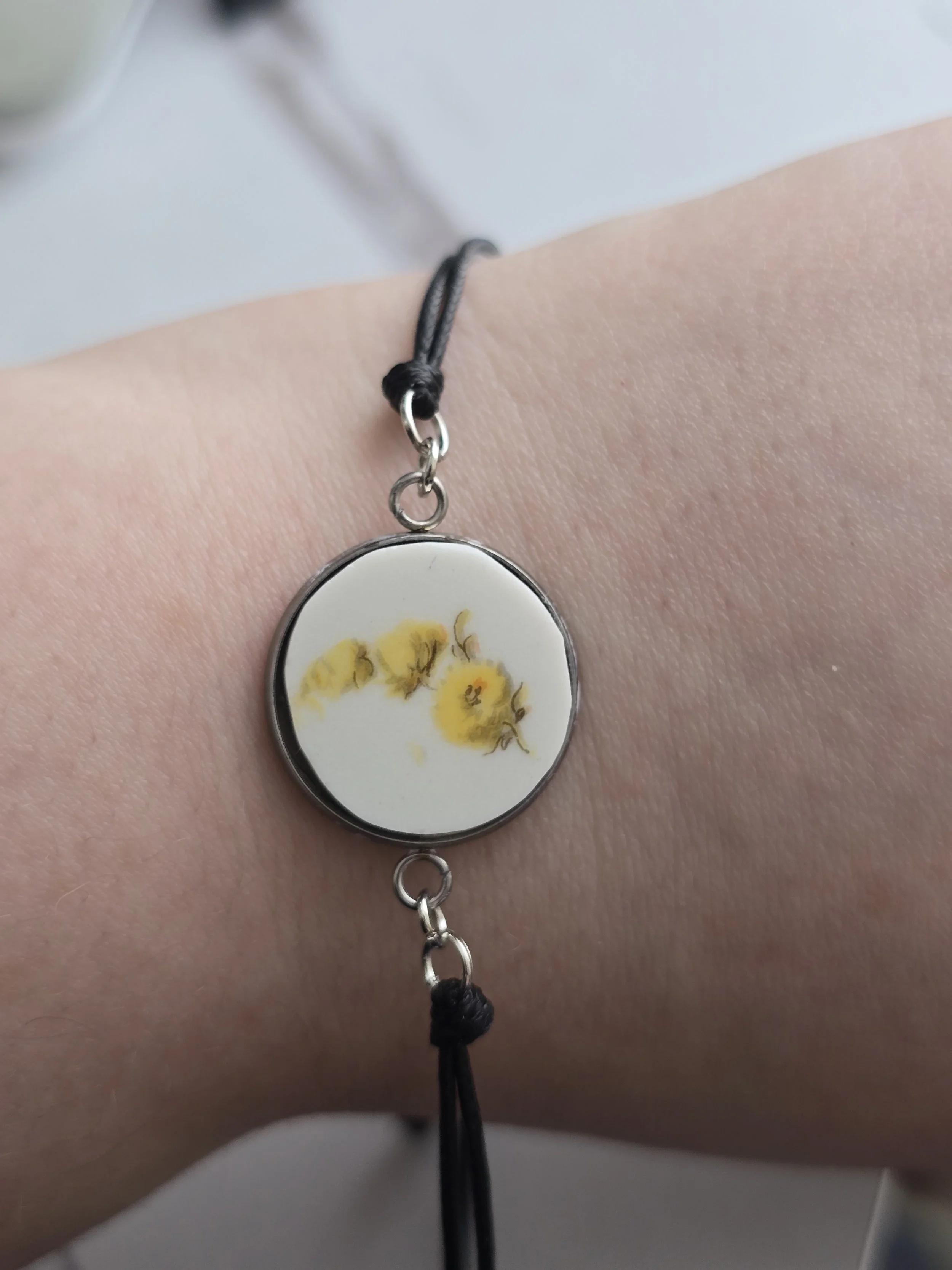 Floral Broken Plate bracelet