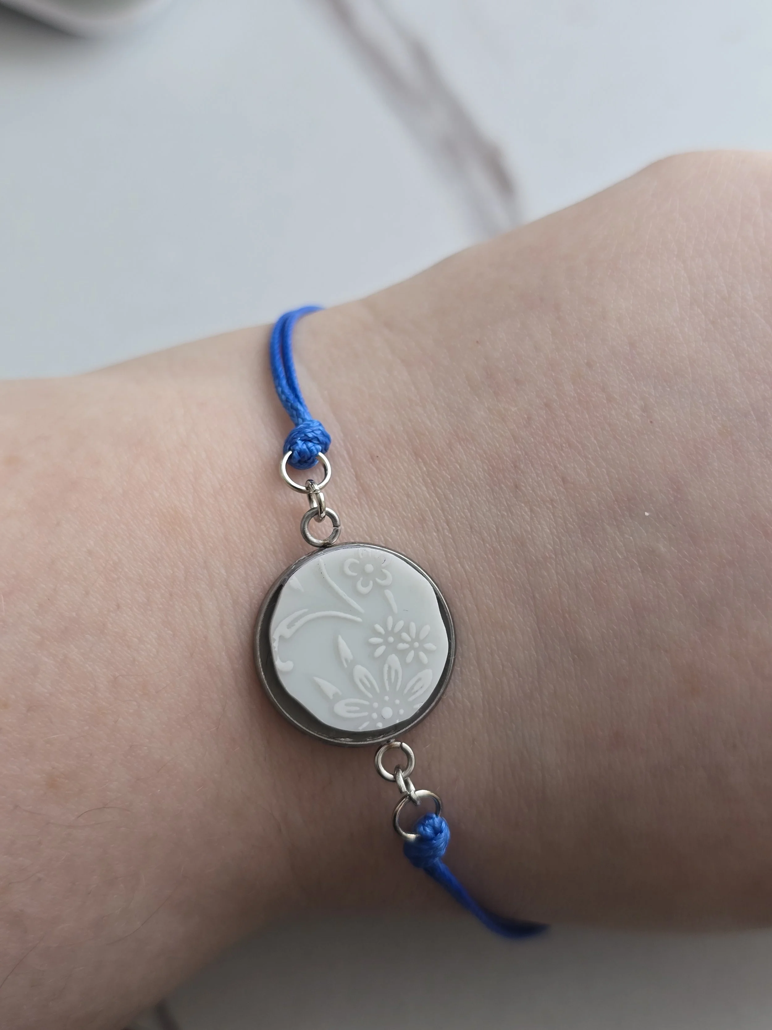 Floral Broken Plate bracelet