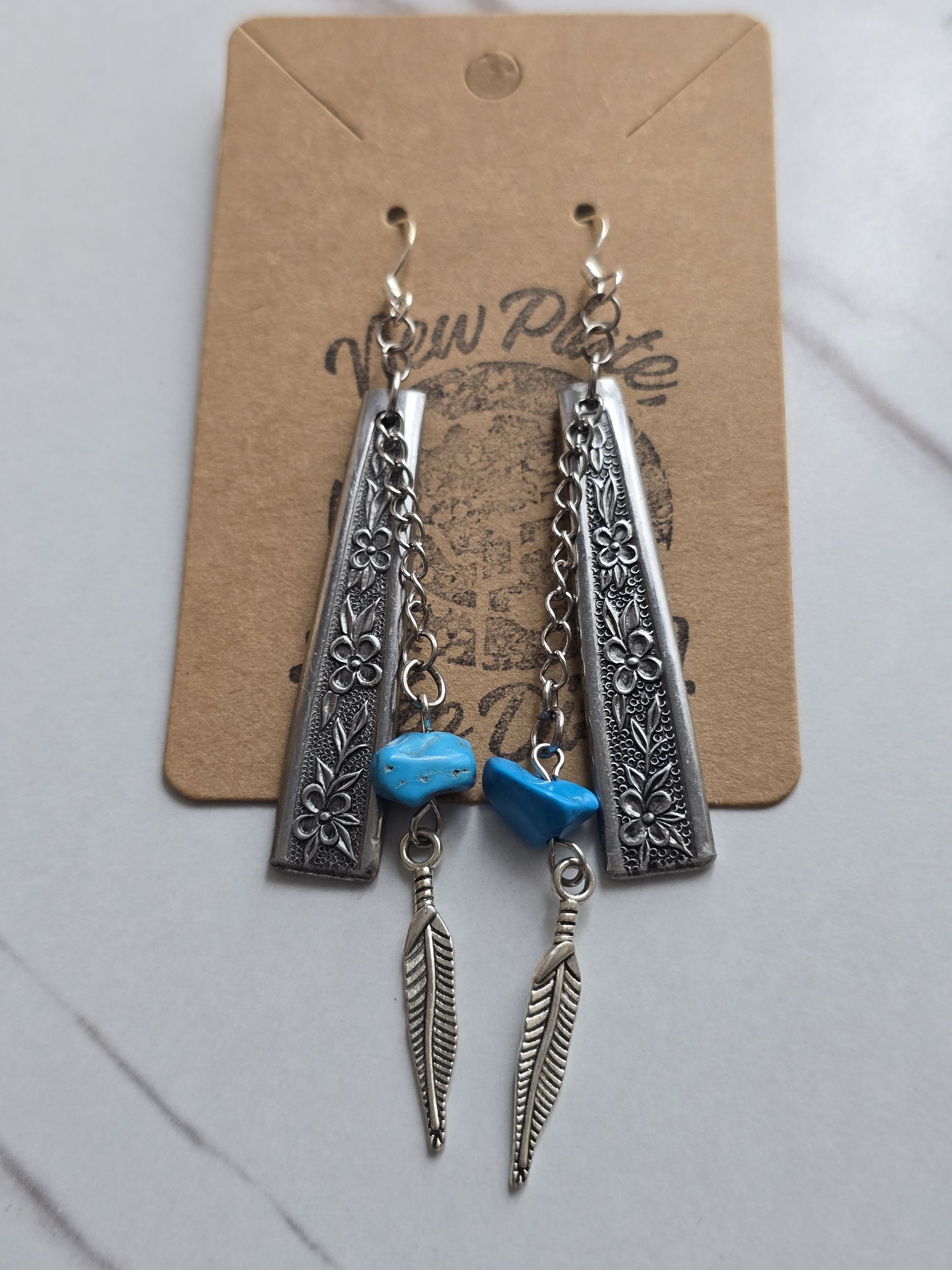 Floral Silverware Earrings