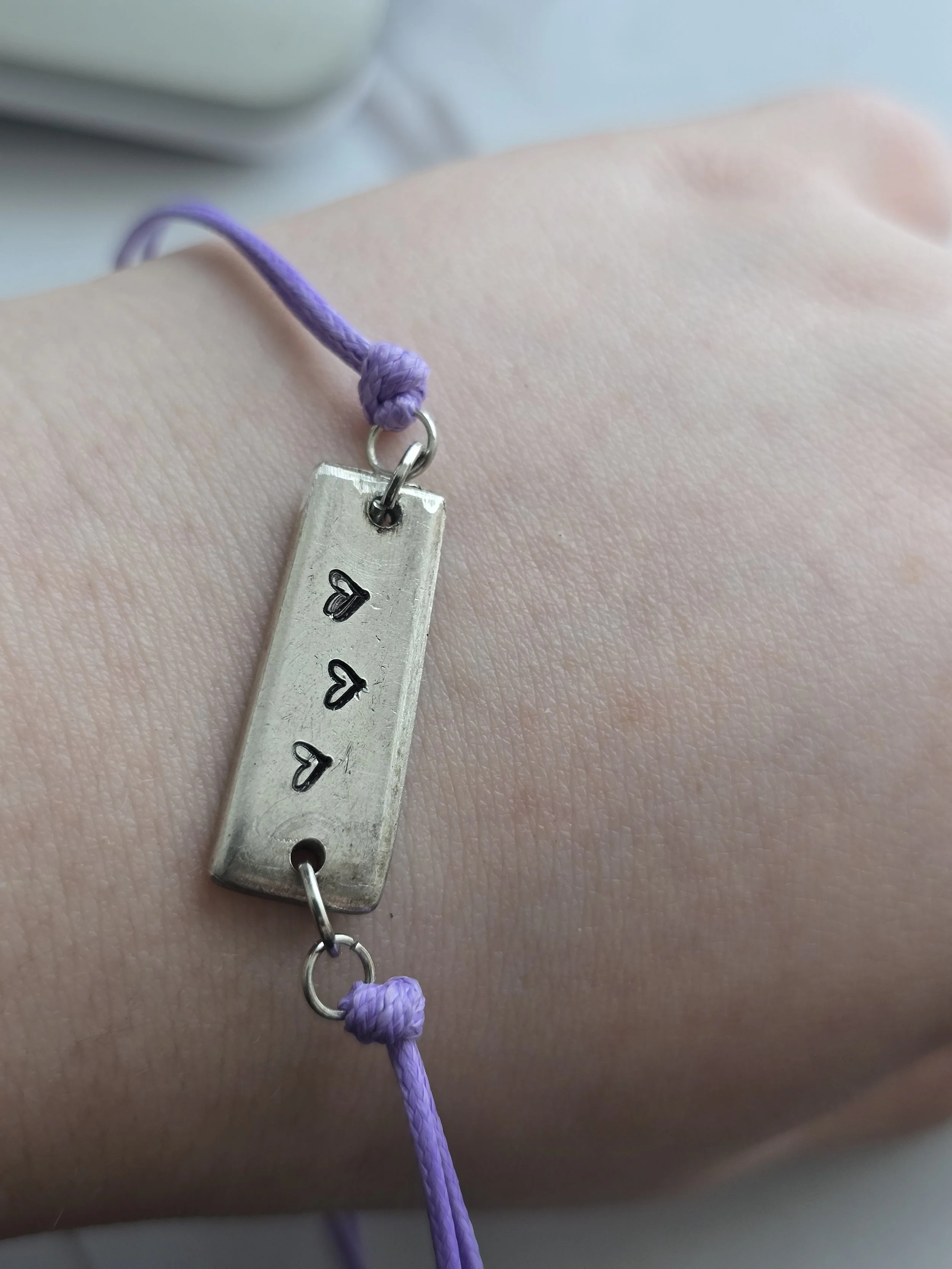 Hand Stamped silverware bracelet