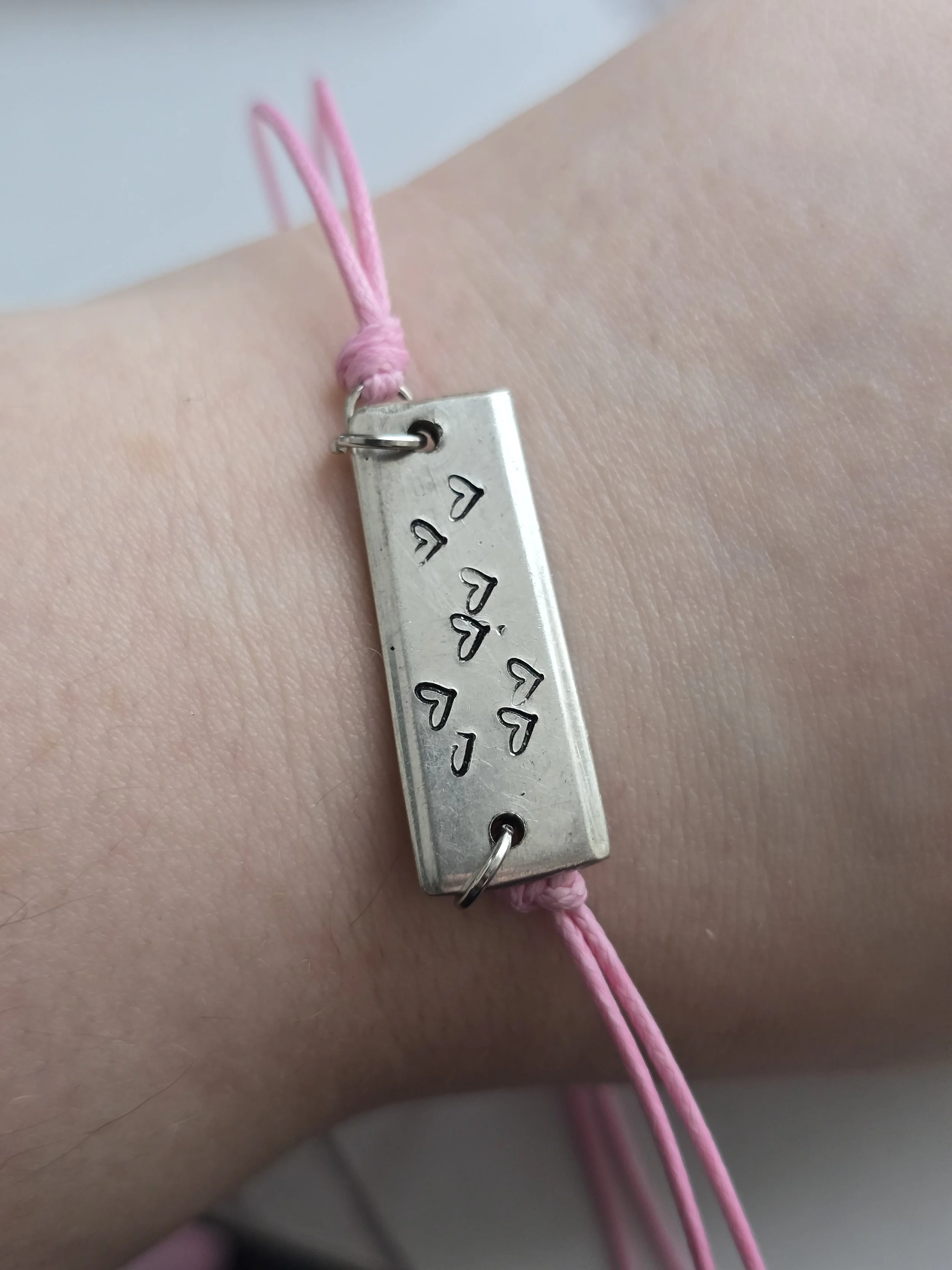 Hand Stamped silverware bracelet
