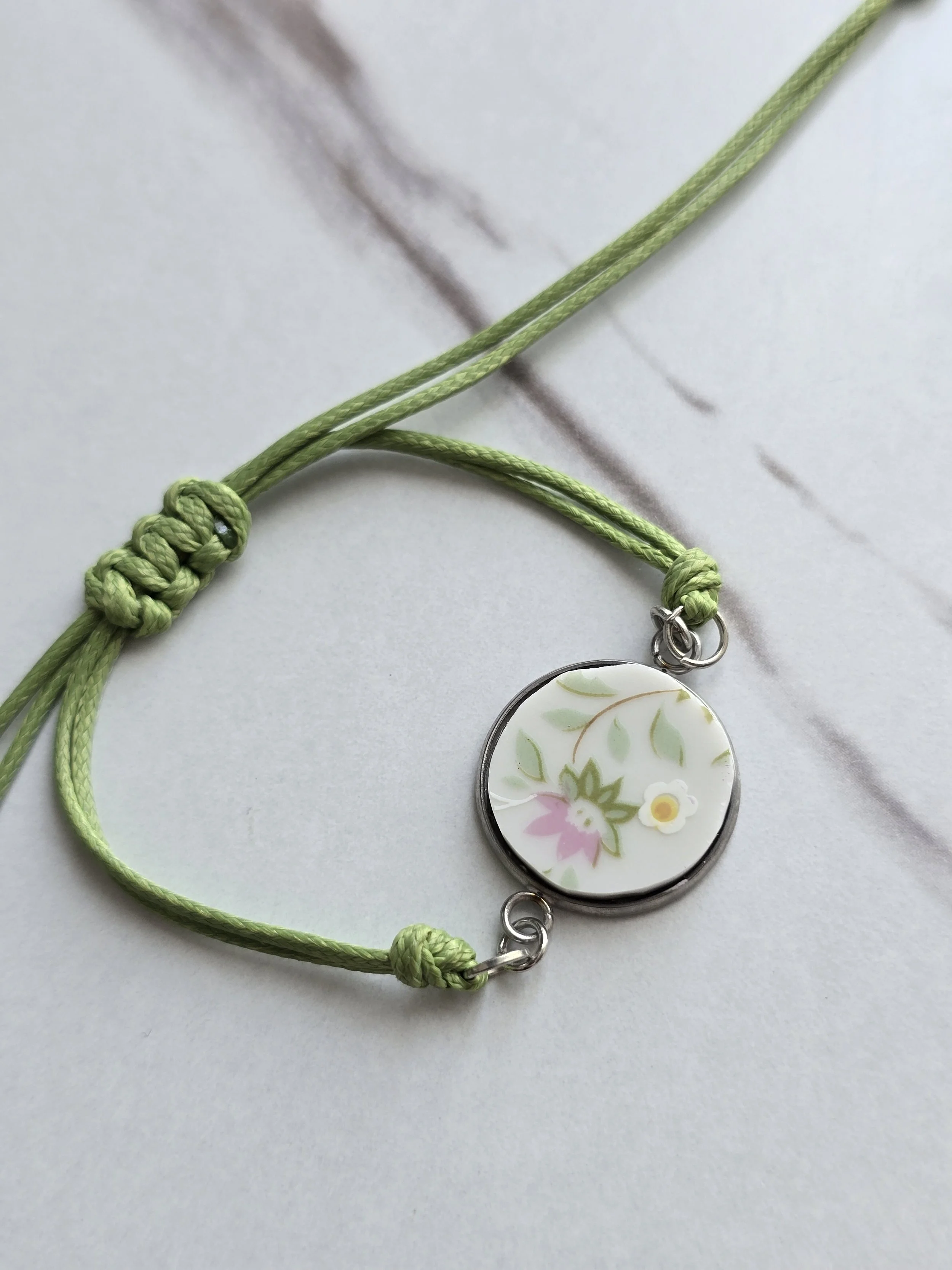 Floral Broken Plate bracelet