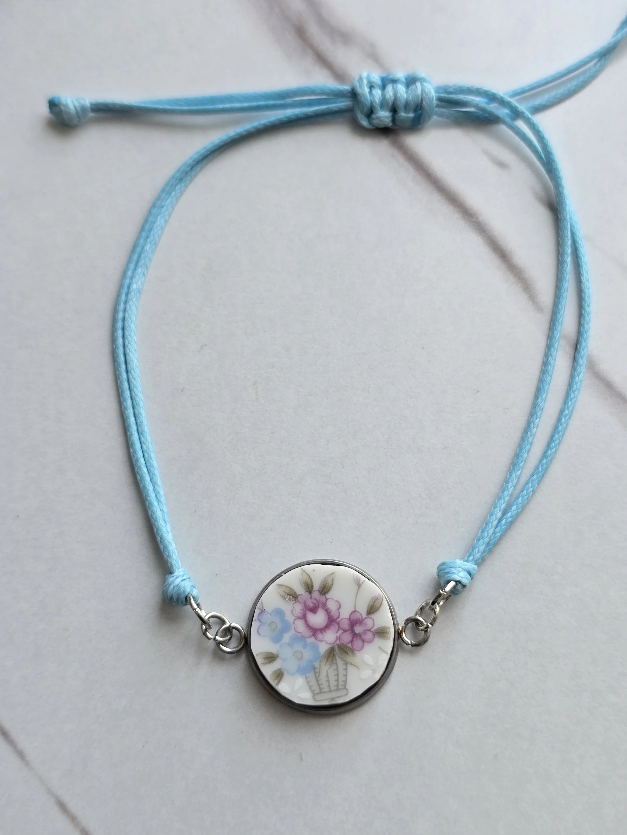 Floral Broken Plate bracelet