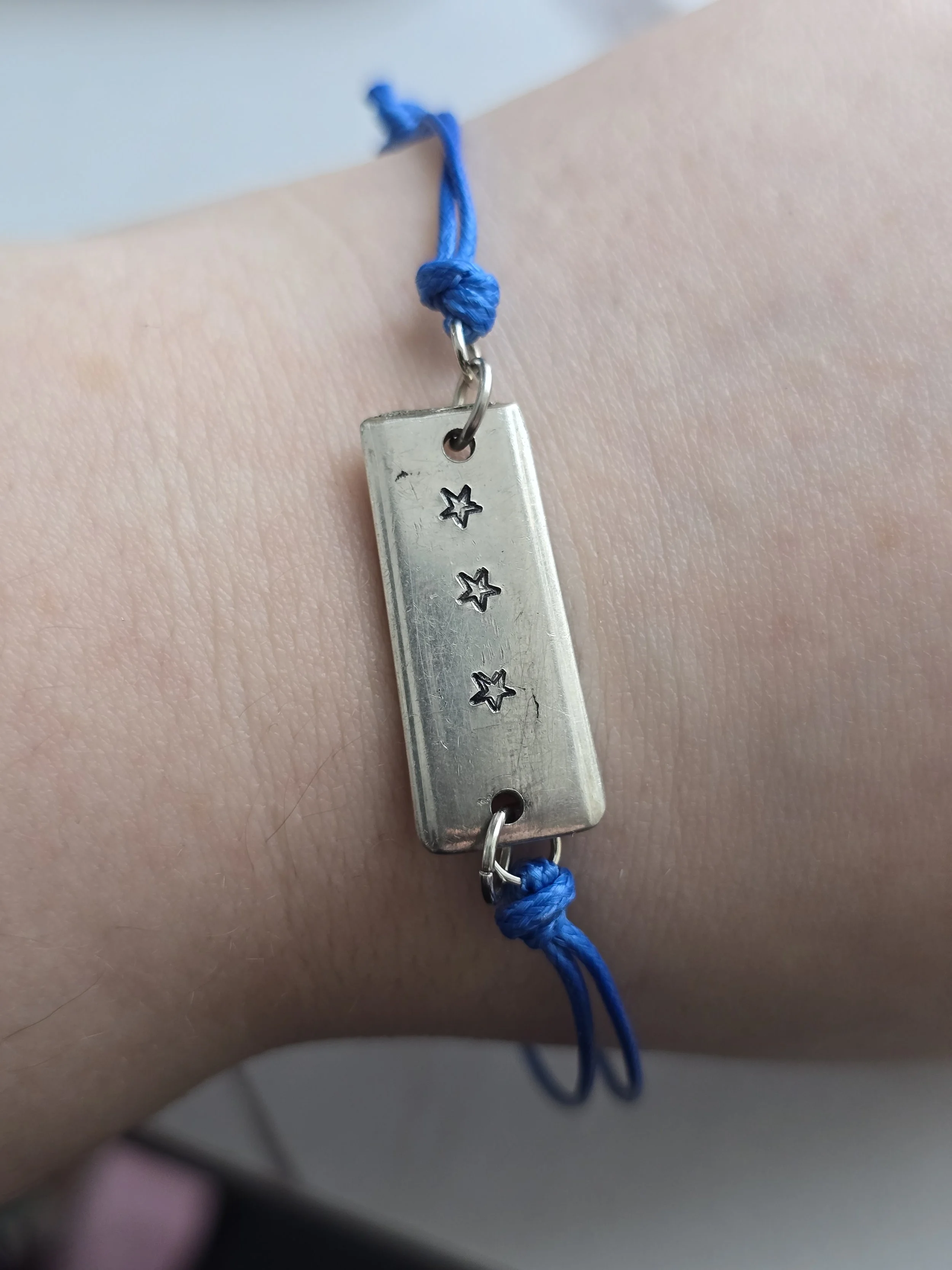 Hand Stamped silverware bracelet