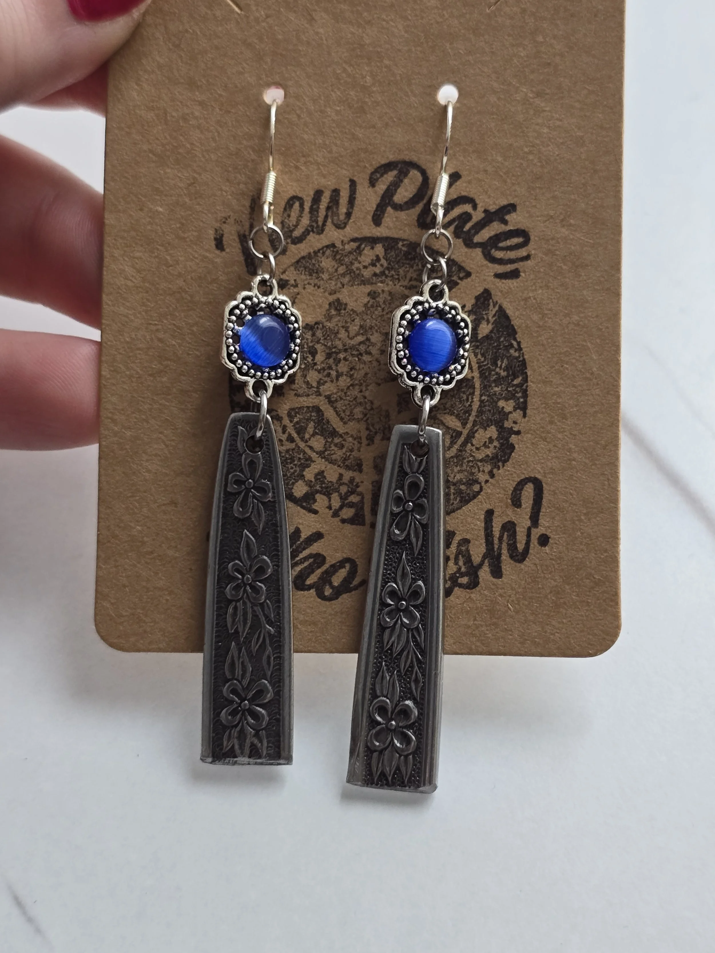 Floral Silverware Earrings