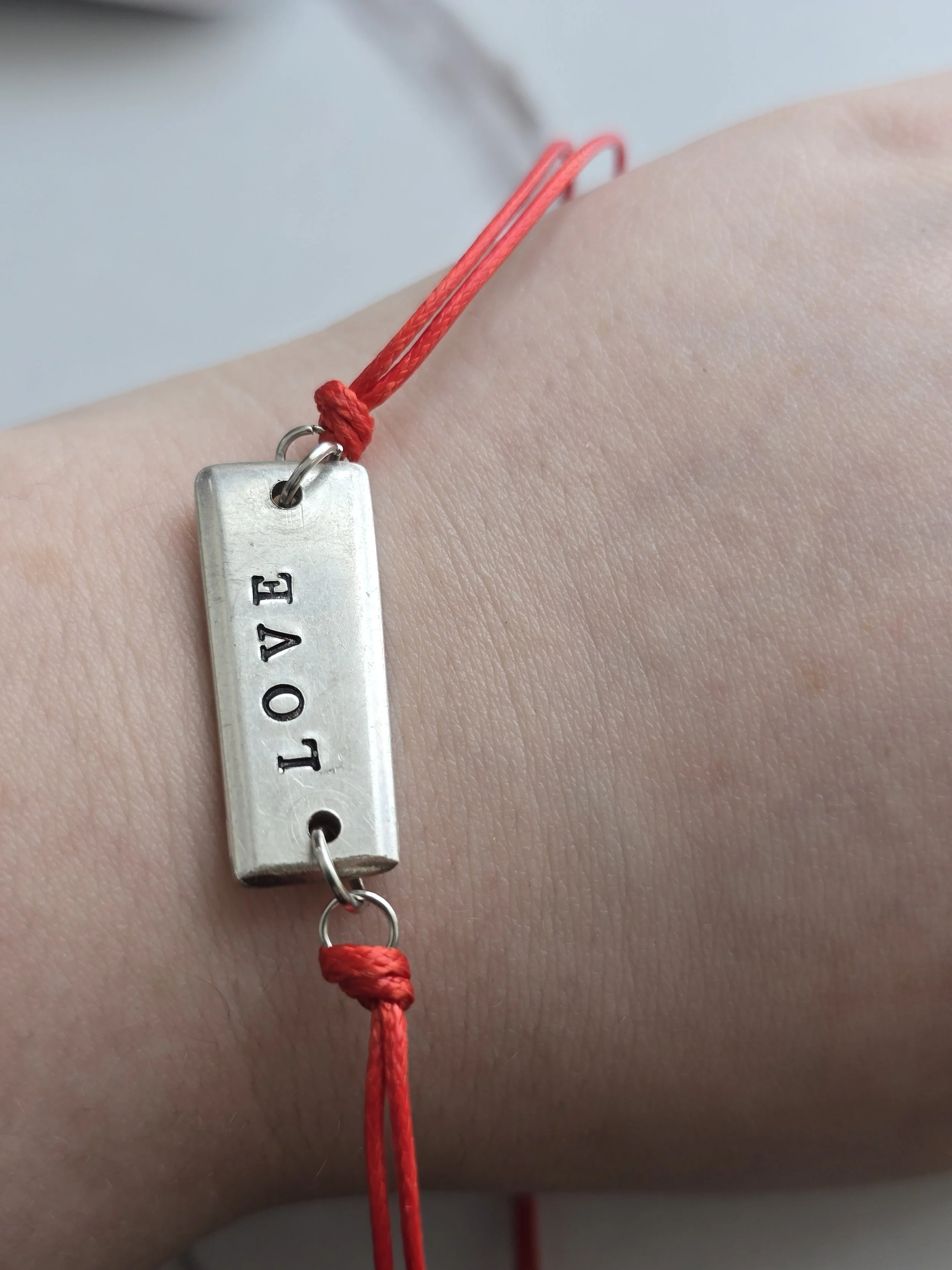 Hand Stamped silverware bracelet