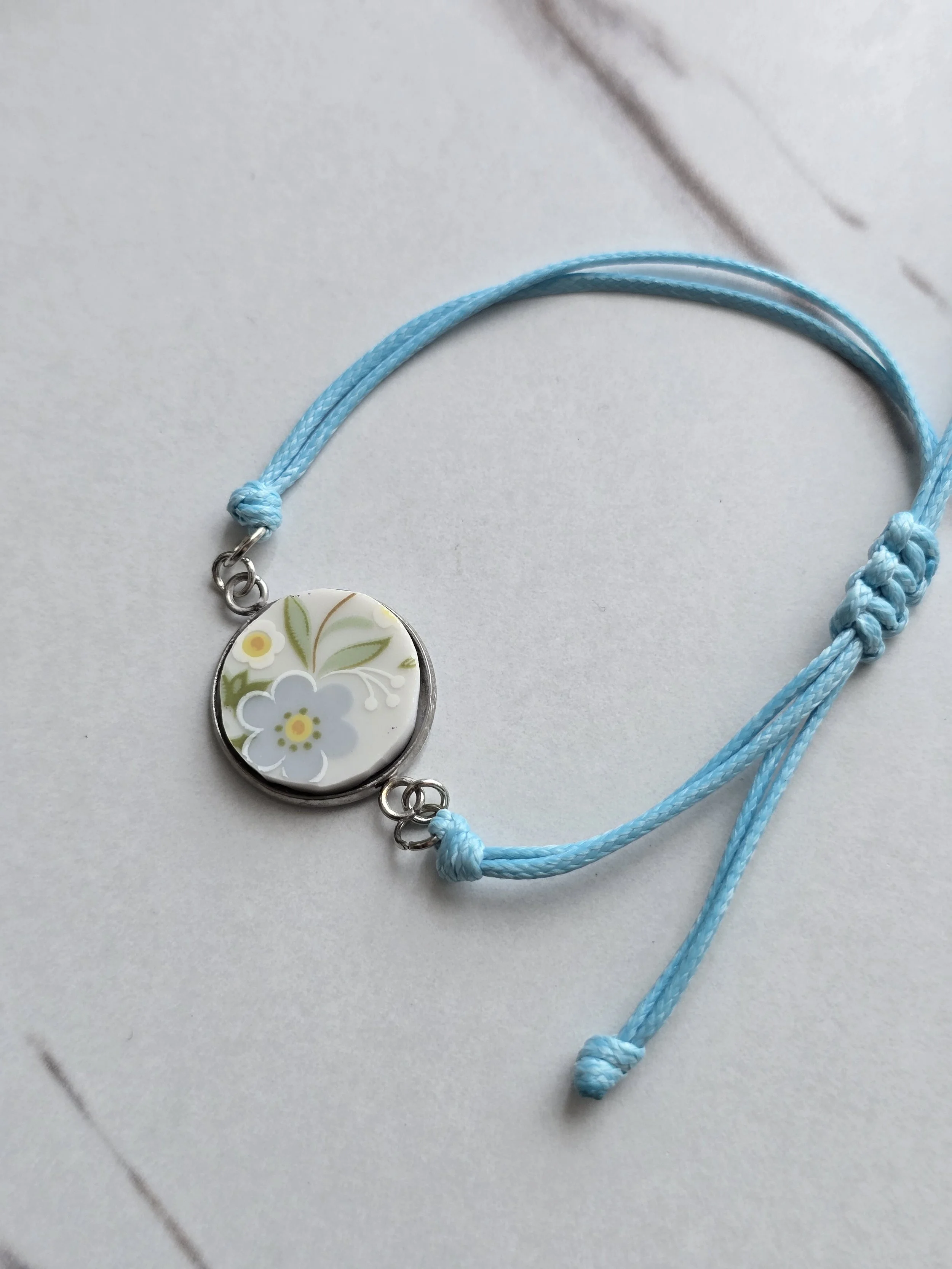 Floral Broken Plate bracelet