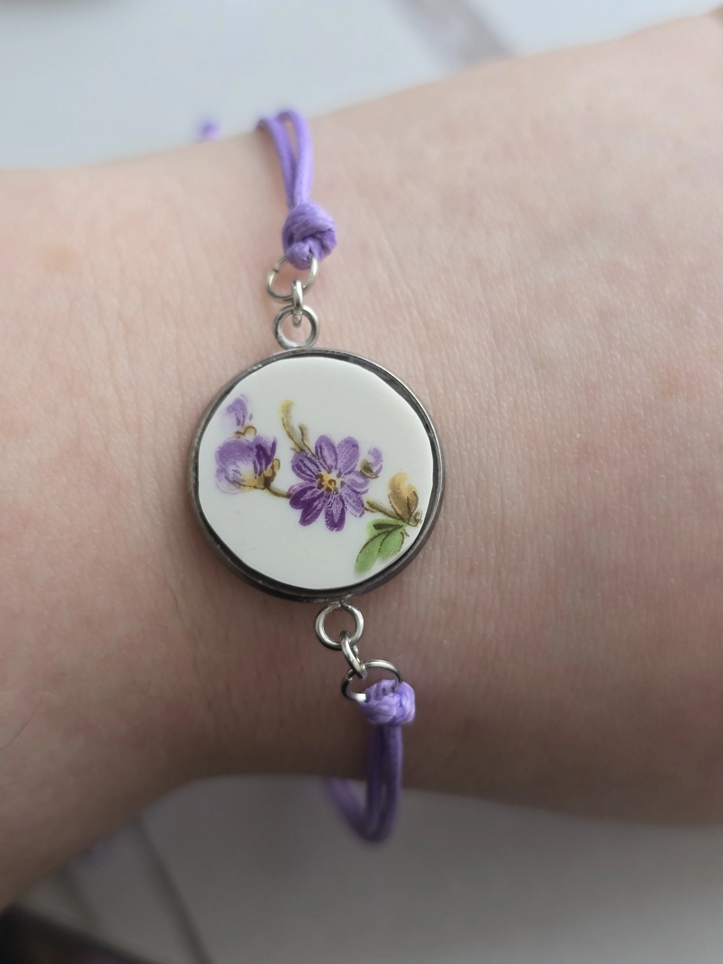 Floral Broken Plate bracelet