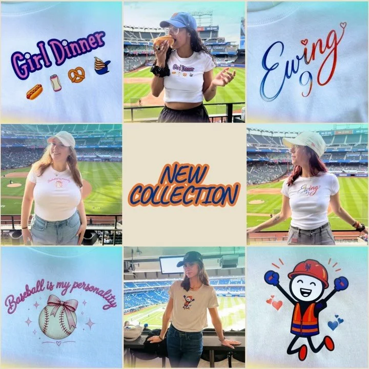 Ballpark Babes New Collection Out Now! 💙🧡🩷
We&rsquo;ve dropped 4 brand new shirts: 2 designs to rep the New York Mets and 2 designs for the love of the game itself! ⚾️

They&rsquo;re all available on our website now. Check them out through the lin