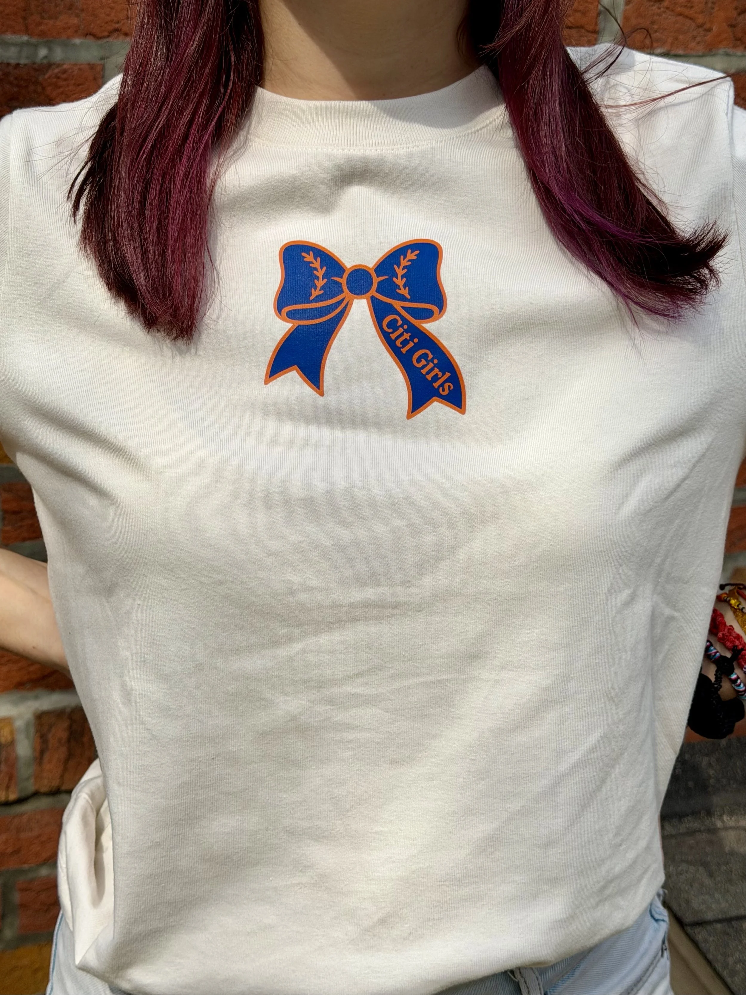 Citi Girls Baseball Bow Tee
