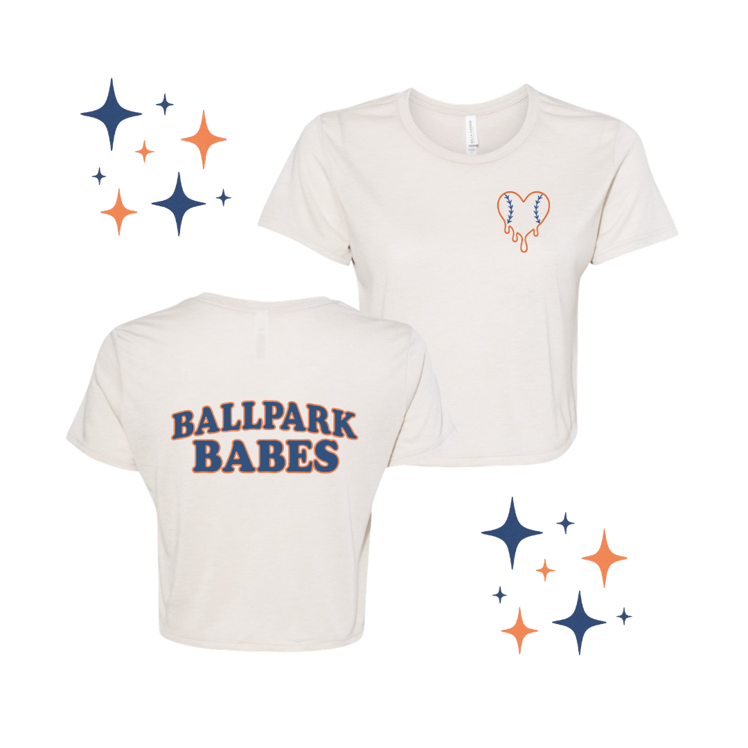 Melting Baseball Heart Tee/Crewneck