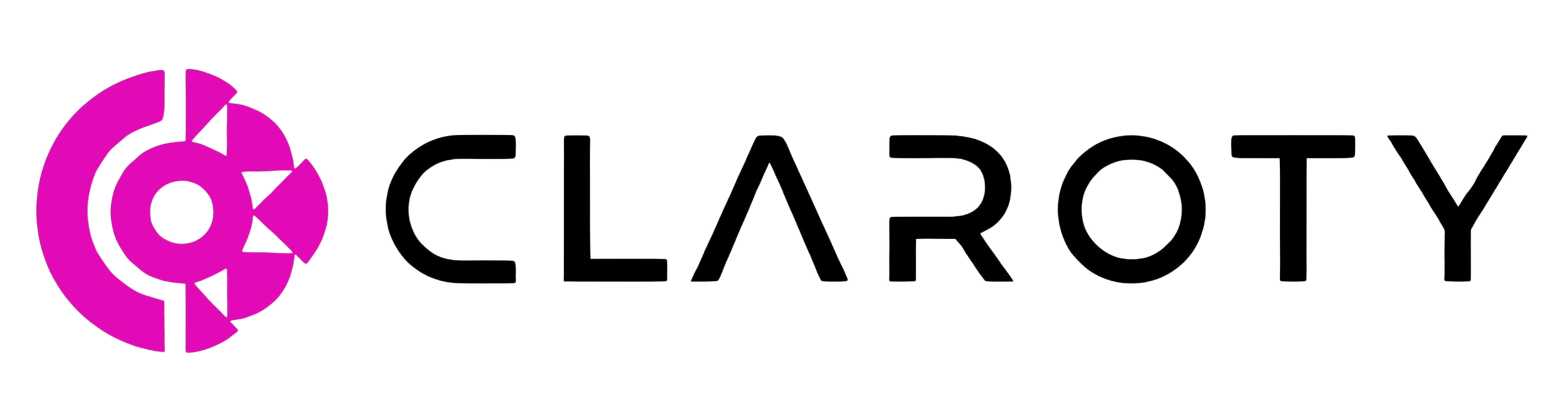 The logo of CLAROTY, featuring a pink target symbol followed by the word 'CLAROTY' in black text with a pink underline.