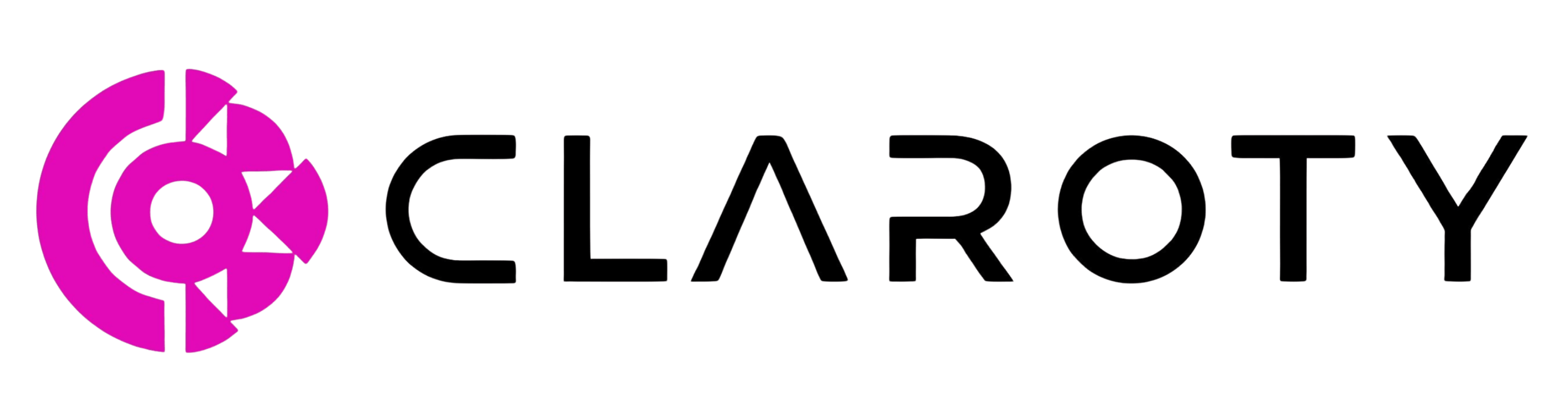 The logo of CLAROTY, featuring a pink target symbol followed by the word 'CLAROTY' in black text with a pink underline.