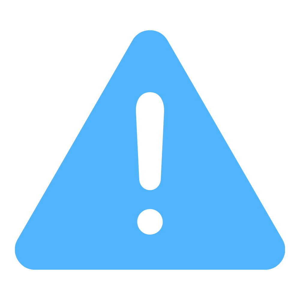 Blue triangle with a black exclamation mark, signaling a warning or alert for go-to-market recruitment processes.