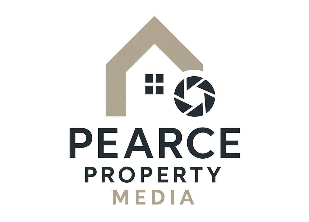 Logo of Peace Property Media featuring a house outline with a camera shutter icon