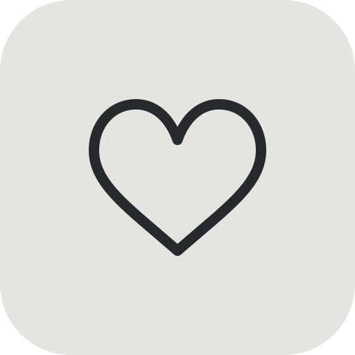 Orange heart outline on a dark background.