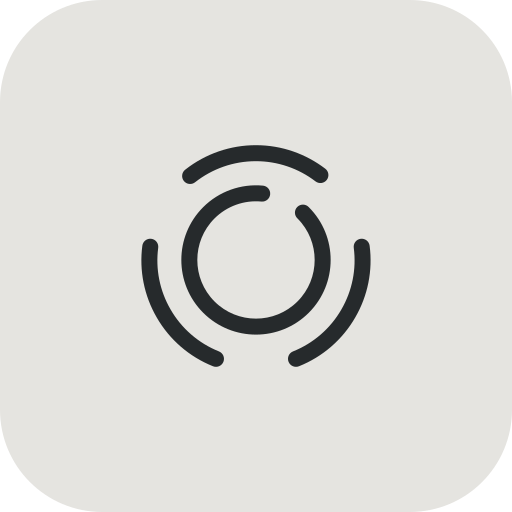 Stylized orange concentric circles on a dark background, resembling a target or radar icon.