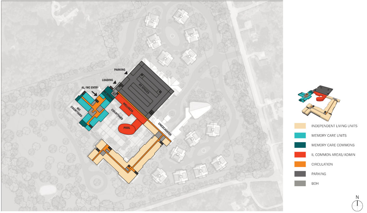 BUILDING LAYOUT, LEVEL G (GROUND), Source: P&Z Pre-application, Plans-05.02.2025, page 8 