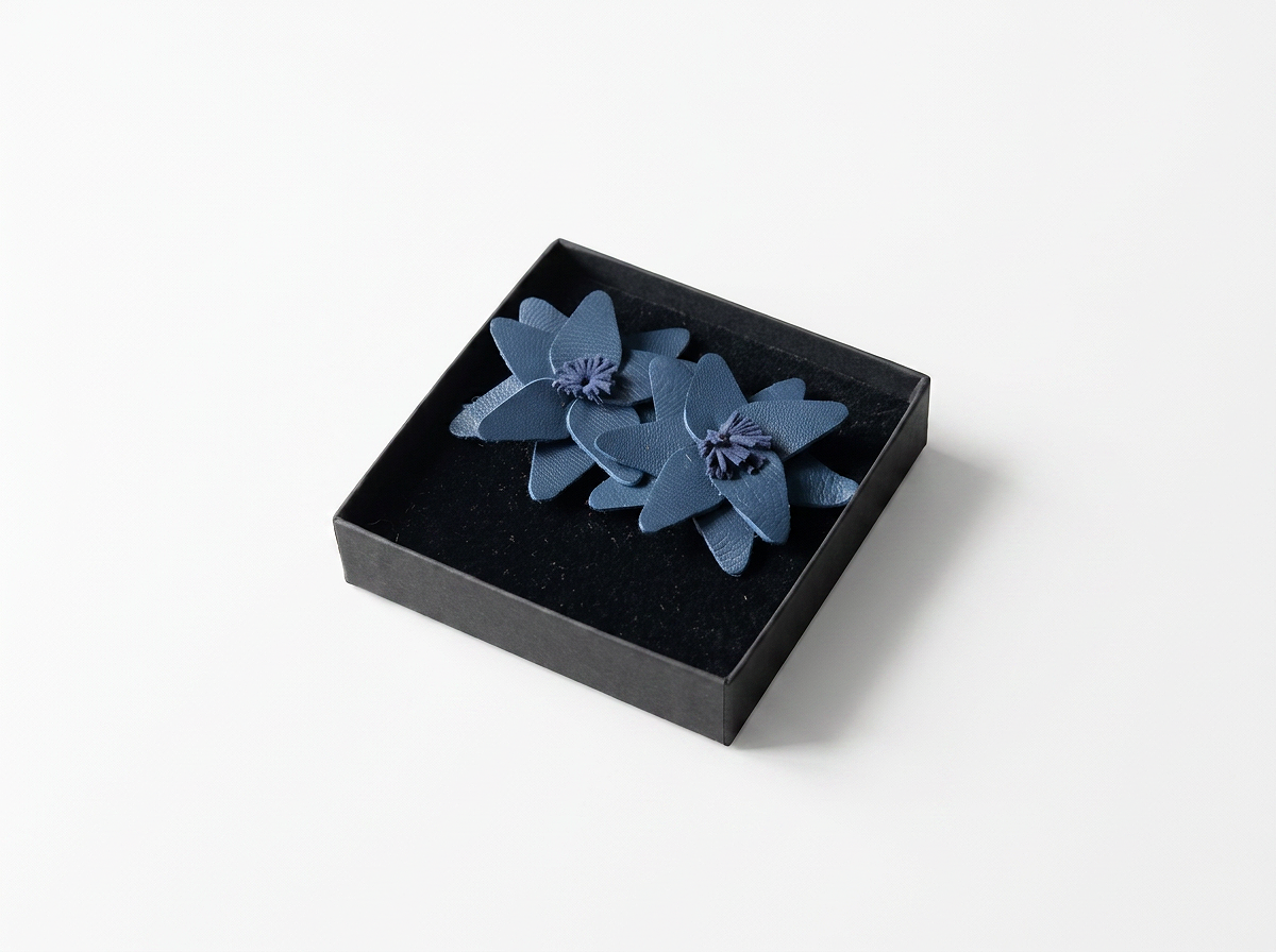 Earrings - Ninfea oversized blue