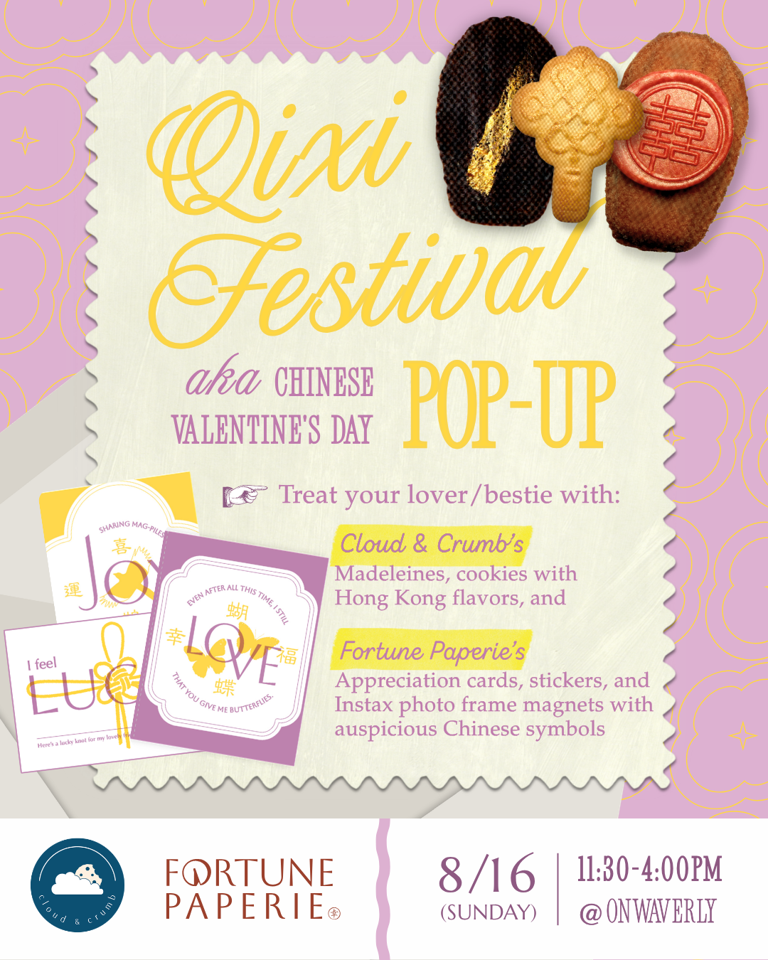 Qixi Festival Pop-up x Cloud &amp; Crumb @On Waverly