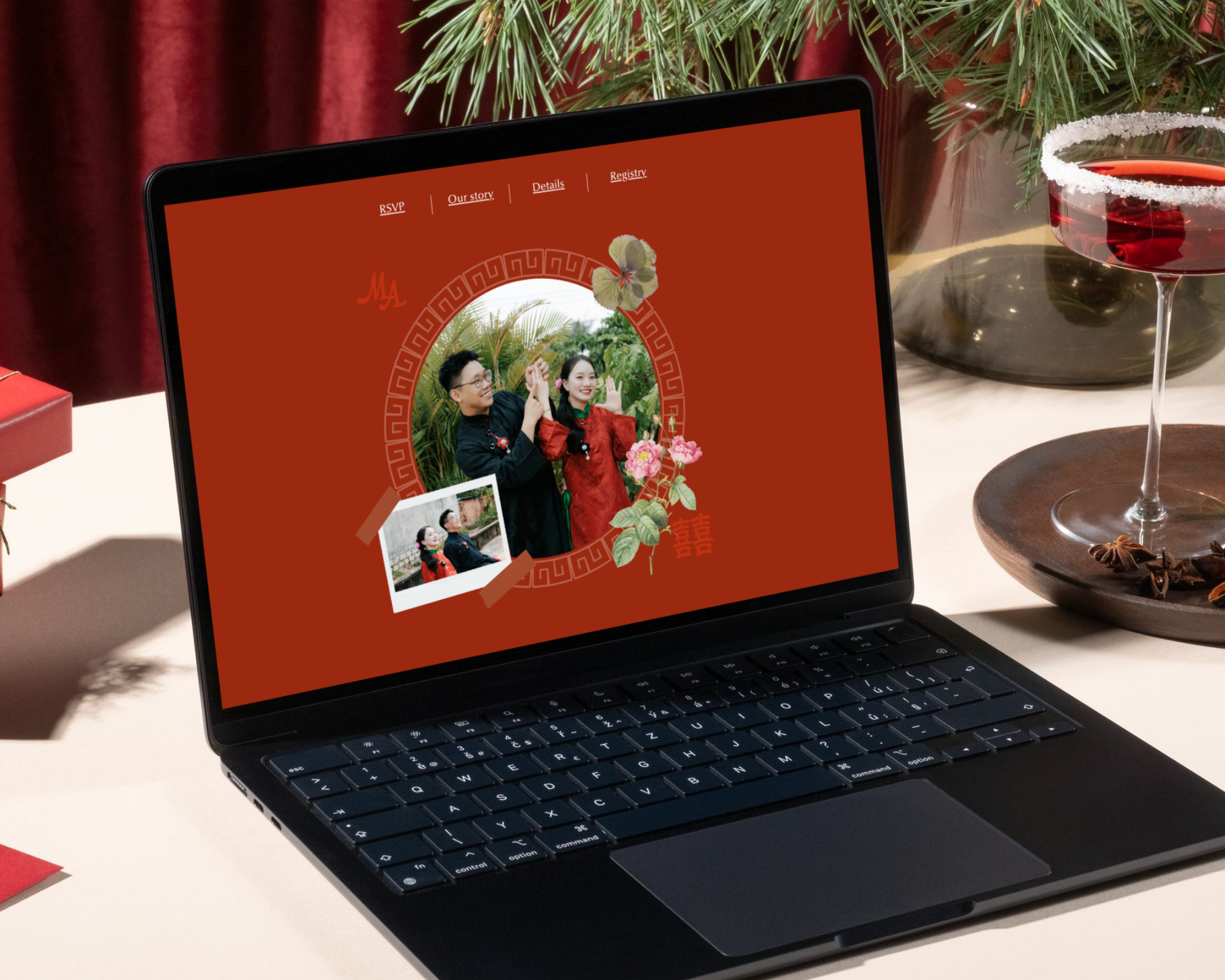 Wedding website asian inspired