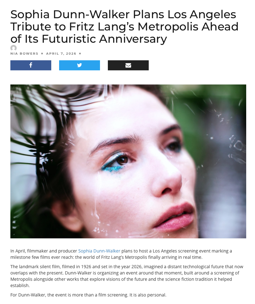 Sophia Dunn-Walker, LA Weekly, Metropolis