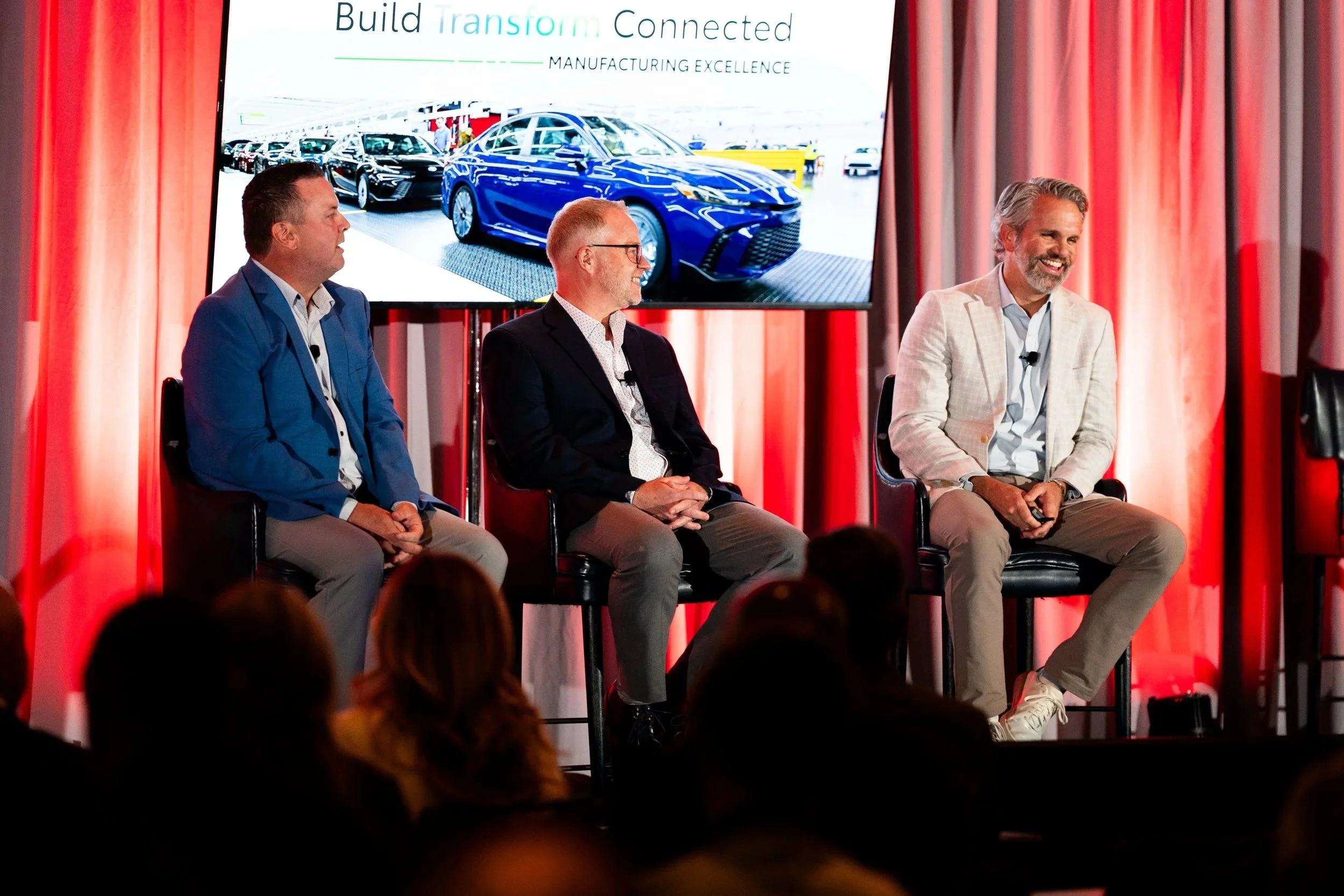 Toyota Manufacturing Excellence fleet meeting panel discussion at the Marriott City Center Griffin Gate in Lexington, KY, featuring professional corporate event photography by 859 Photography.