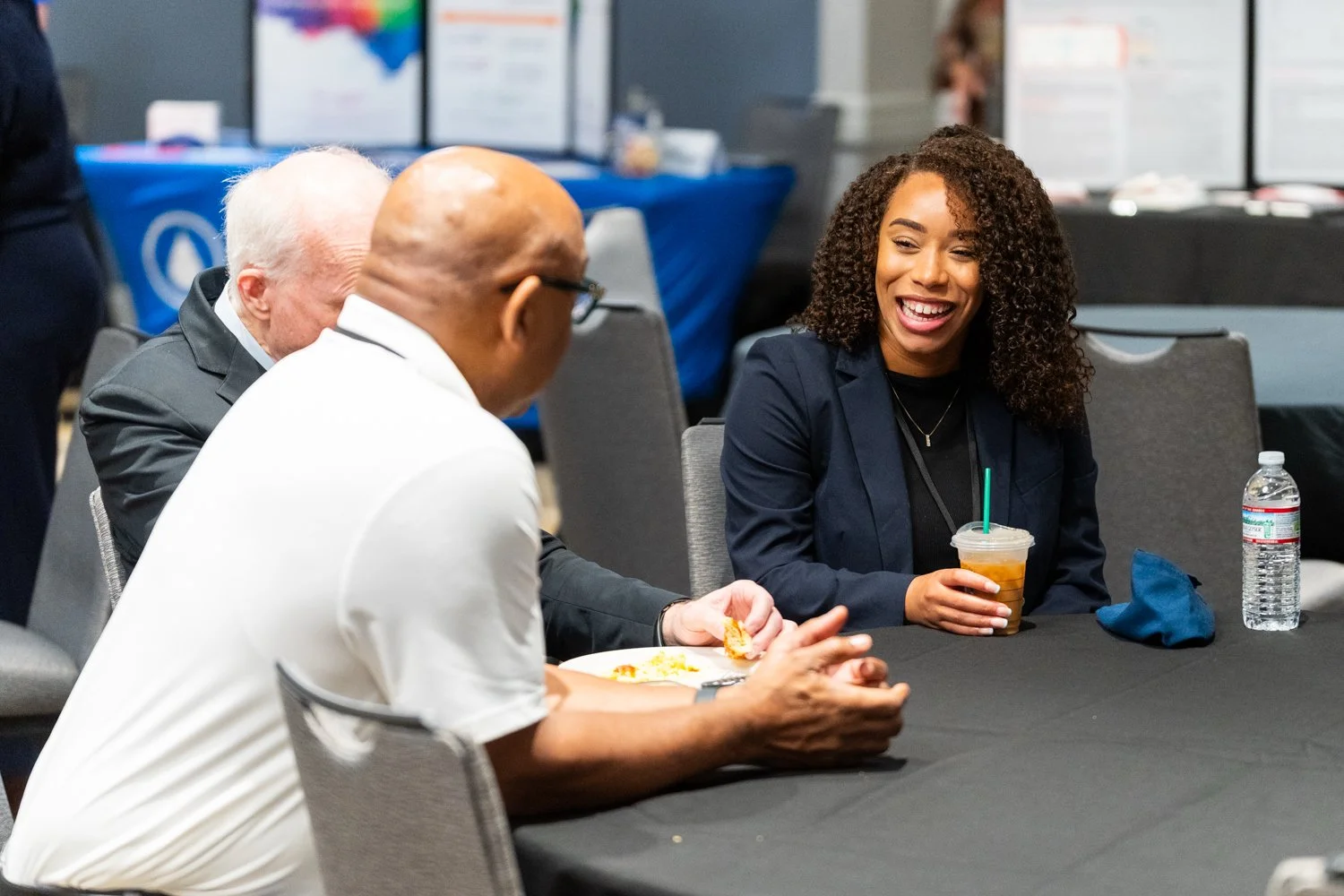 Candid corporate lunch and networking at the Marriott Griffin Gate in Lexington, KY, featuring professional conference photography by 859 Photography.