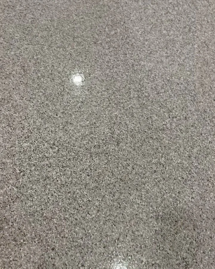 Grind ✅
Patch cracks ✅
2 coats of epoxy moisture vapour barrier ✅
Glacier flake ✅
Clear epoxy topcoat ✅

Why epoxy in a basement?
Unlike tile, vinyl, or carpet, the right epoxy creates a sealed, non-porous surface that won&rsquo;t trap moisture, grow