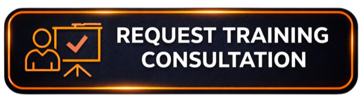 Button with text 'Request Training Consultation' and an icon of a person and a checklist.