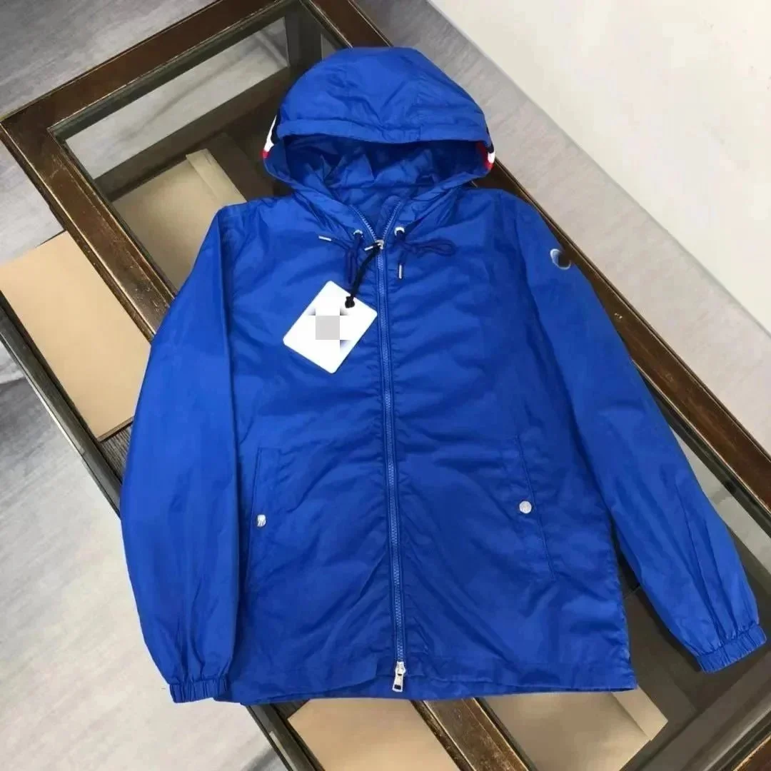 Moncler Logo-Print Hooded Windbreaker Jacket