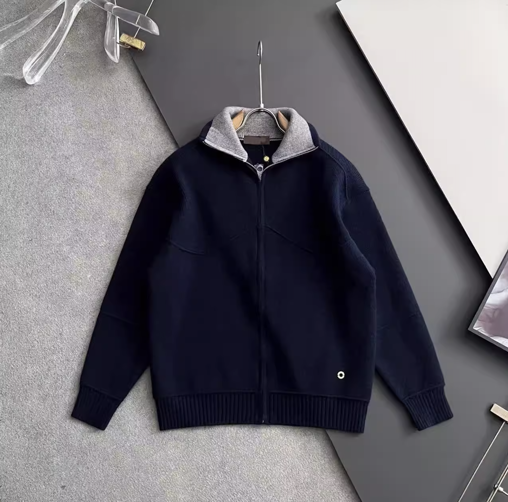 Loro Piana Men’s Autumn Winter Old Money Knit Zipper Cardigan