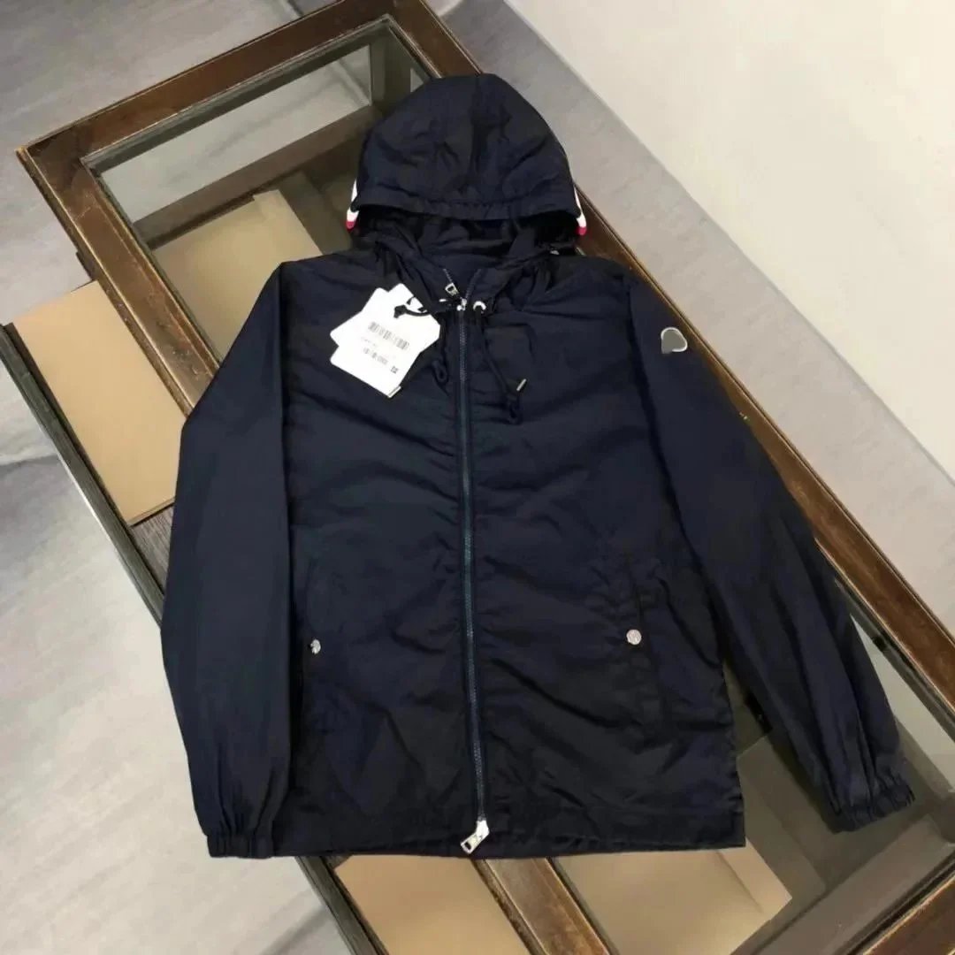 Moncler Logo-Print Hooded Windbreaker Jacket