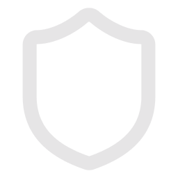 Shield icon with a black center and gray outline