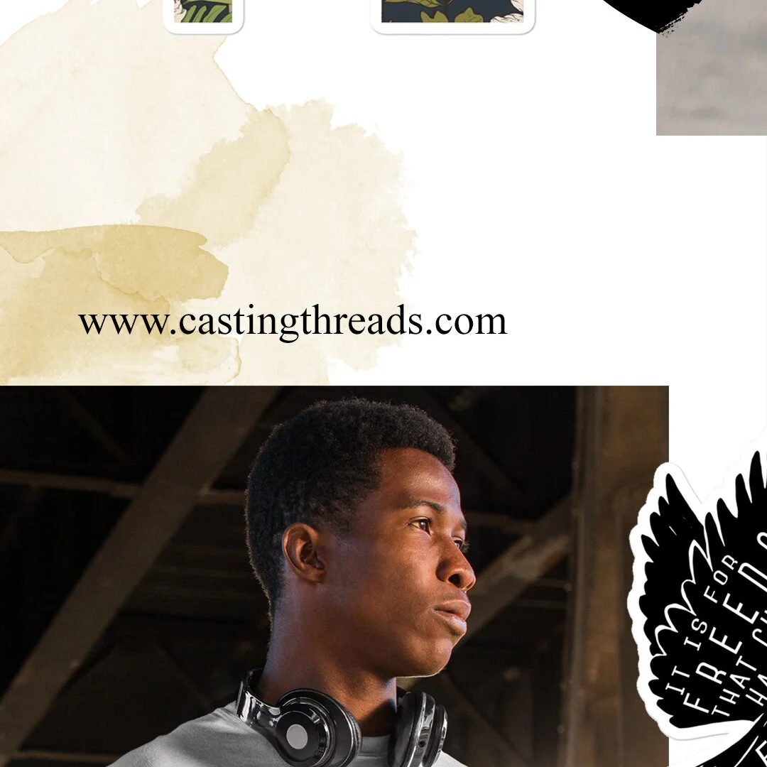 Young man with headphones around his neck looking thoughtfully into the distance with a dark industrial background.